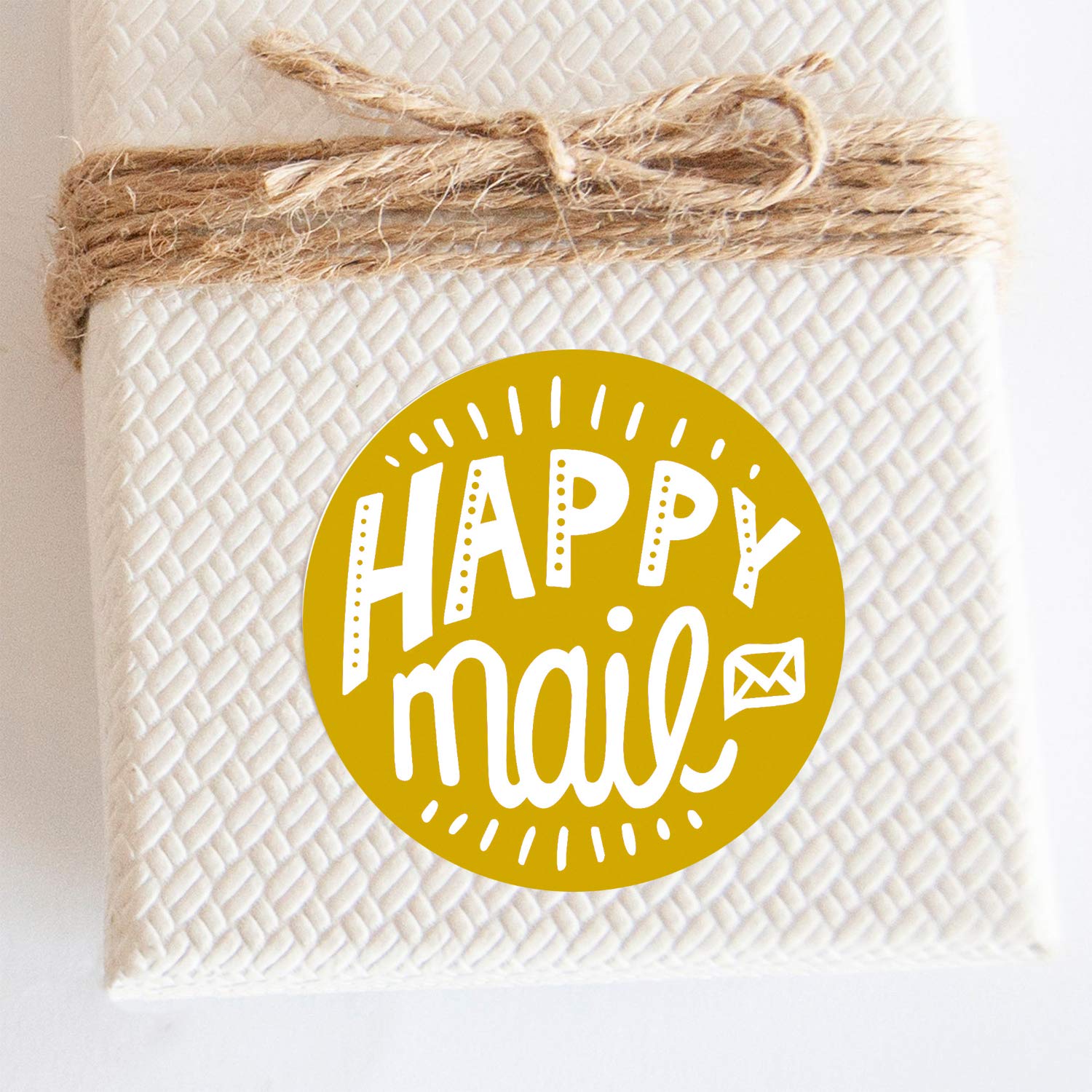 WRAPAHOLIC Happy Mail Business Stickers - 1000 Pack of 1.5