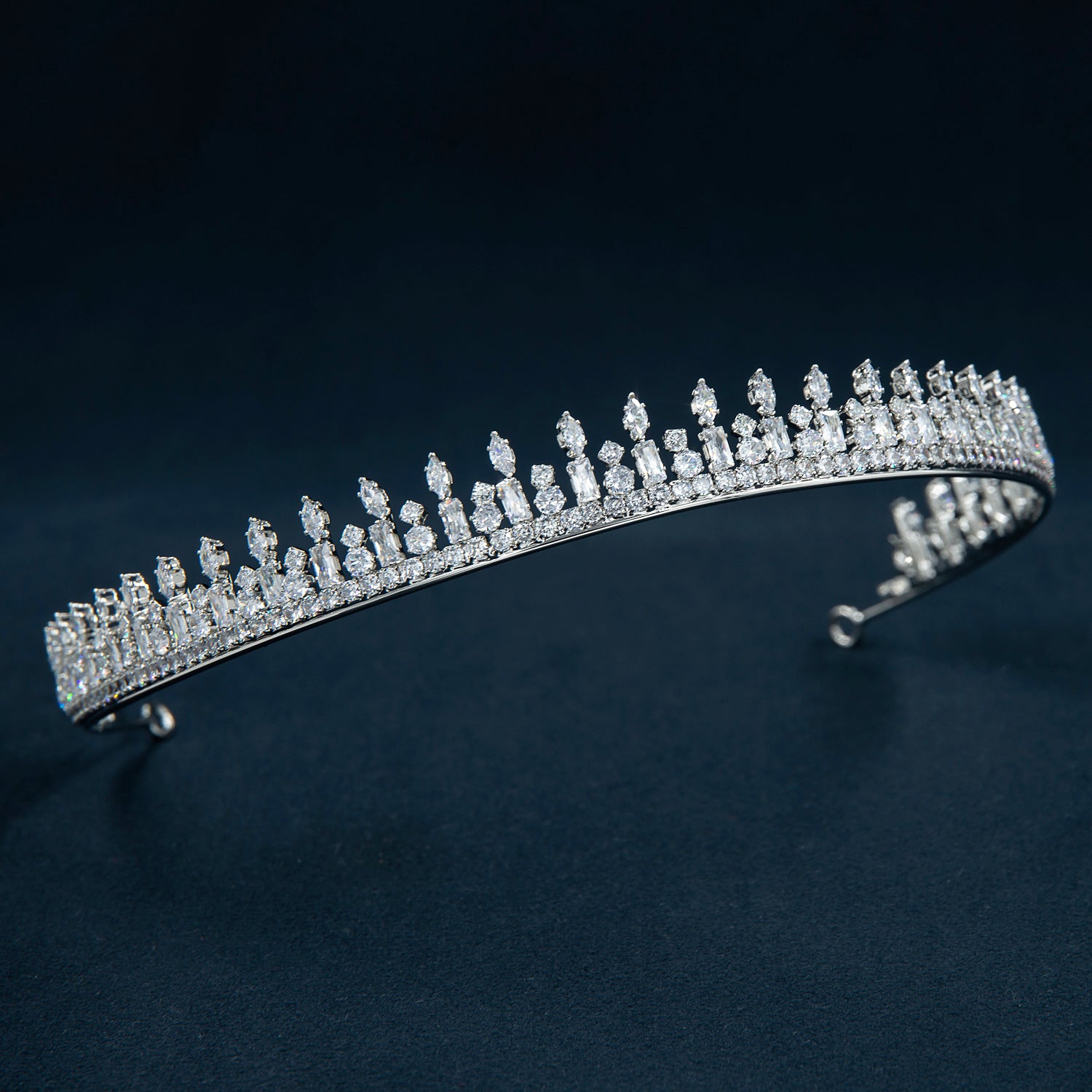 Elegant Cubic Zirconia Wedding Tiara for Bride - Sparkling Bridal Hair Jewelry TS1124 | Perfect for Weddings, Prom & Special Occasions