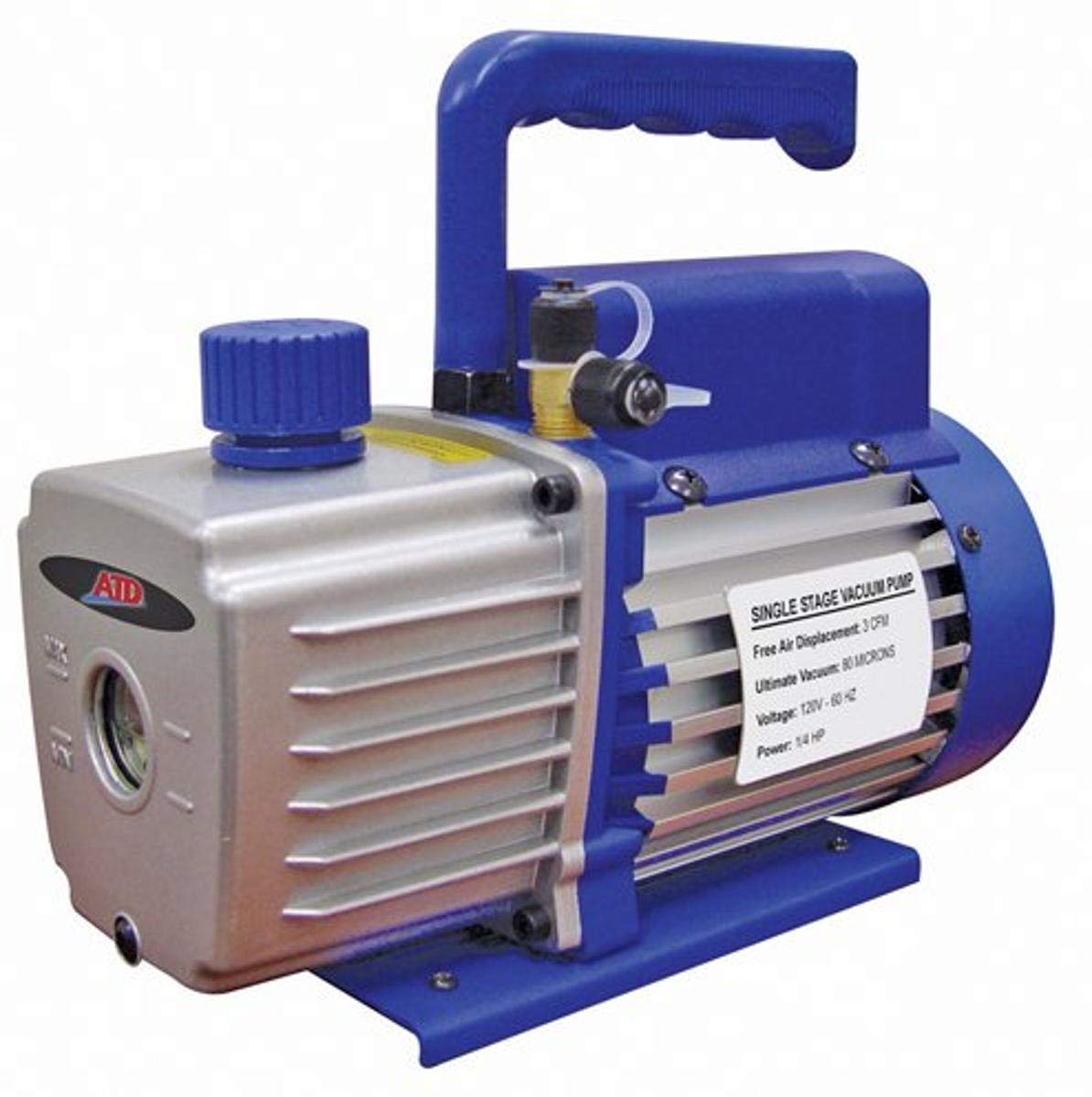 ATD Tools 3453 3-CFM Vacuum Pump for Auto AC Repair & Maintenance
