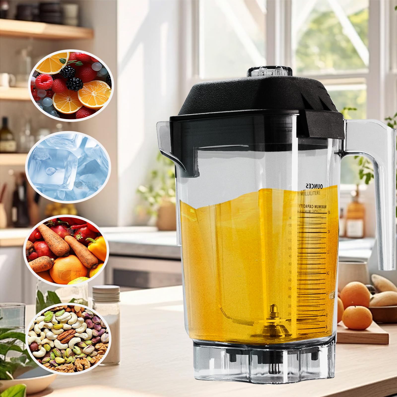 48oz Advanced Replacement Container for Vitamix Commercial Blender - Perfect for Smoothies, Soups & Nut Butters in Restaurants & Smoothie Bars