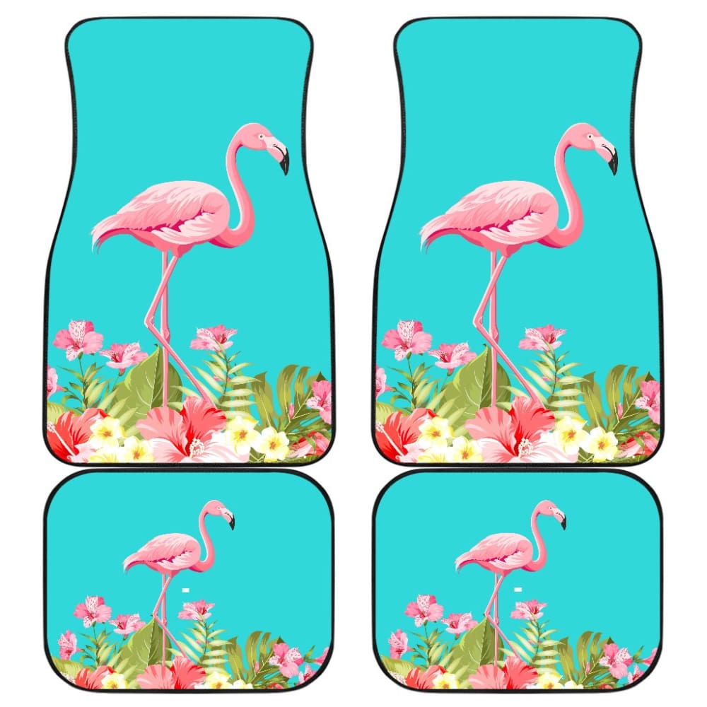 Premium Flamingo Car Floor Mats - Waterproof, Non-Slip, Custom Fit for Cars, SUVs & Trucks | Perfect Gift for Women & Car Enthusiasts | Ideal for Beach Trips, Summer Road Trips & Tropical-Themed Cars