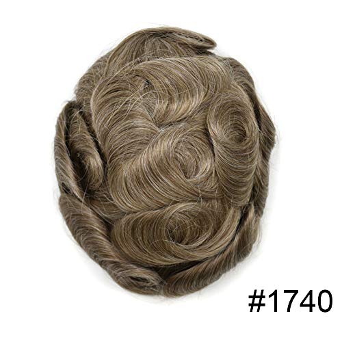 #1740 17# DARK ASH BLONDE WITH 40% SYNTHETIC GREY-110% medium light to medium density