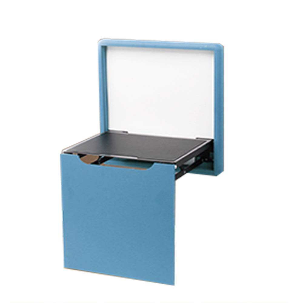 Foldable Shoe Bench Stool - Wall Mounted Entryway Chair with Invisible Design, Multi-Color Options (Blue) - Perfect for Small Spaces, Bathrooms, and Entryways - Durable Board Material for Long-Lasting Use