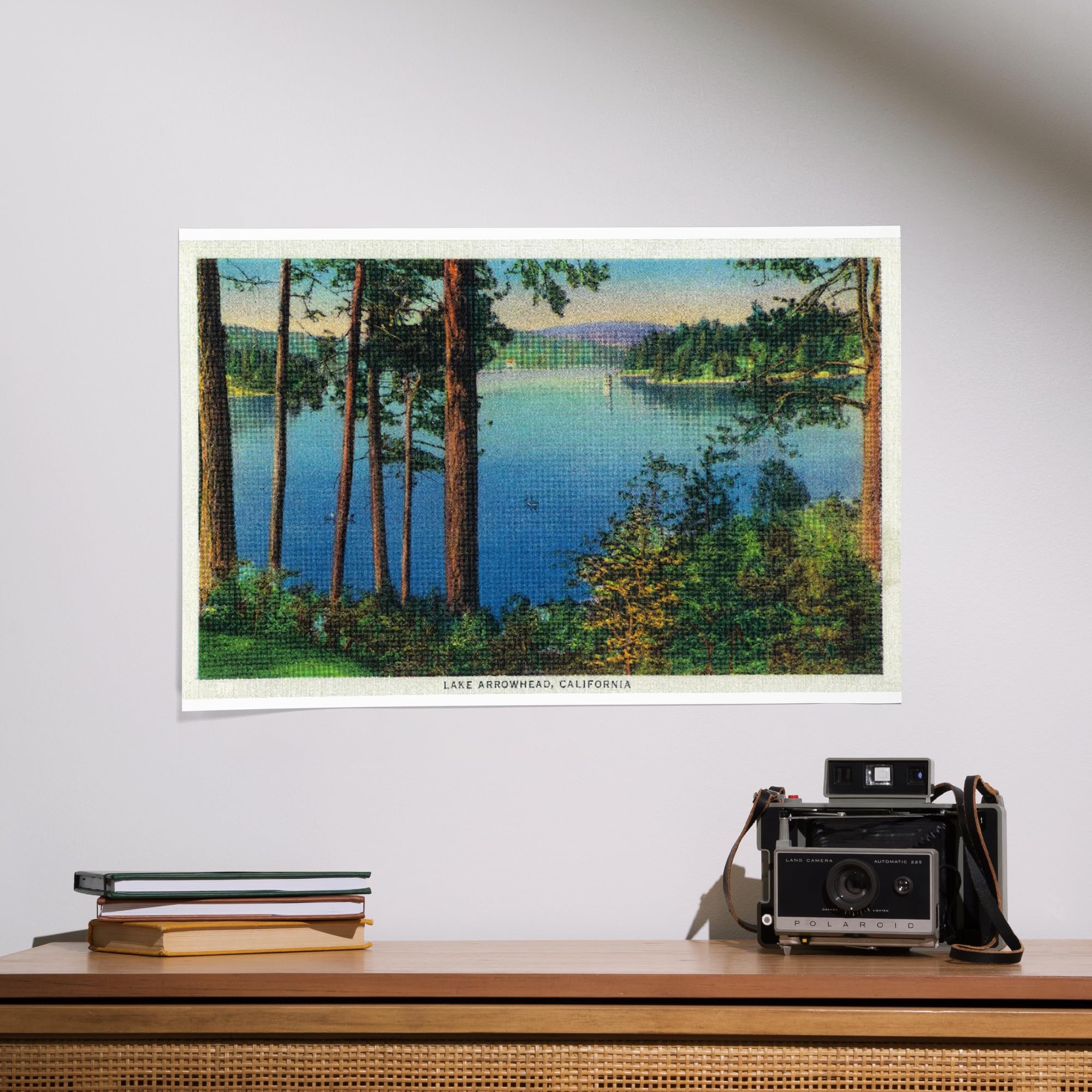Lantern Press 16x24 Inch Giclee Art Print - Lake Arrowhead Landscape Wall Decor for Living Room, Bedroom & Office | Premium Canvas Artwork for Home & Office Decoration