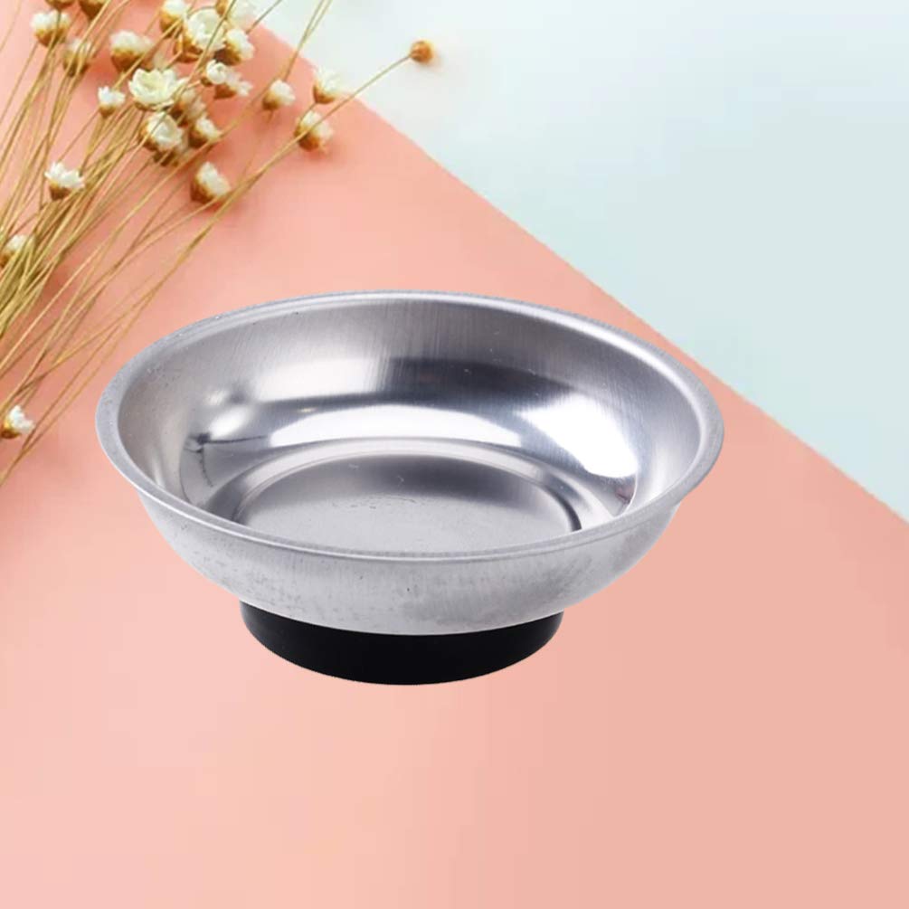 **3 Inch Magnetic Tool Tray - Round Serving Dish for Screws, Bolts & Sockets | Strong Magnetic Parts Holder | Perfect for Workshops, Garages & DIY Projects**