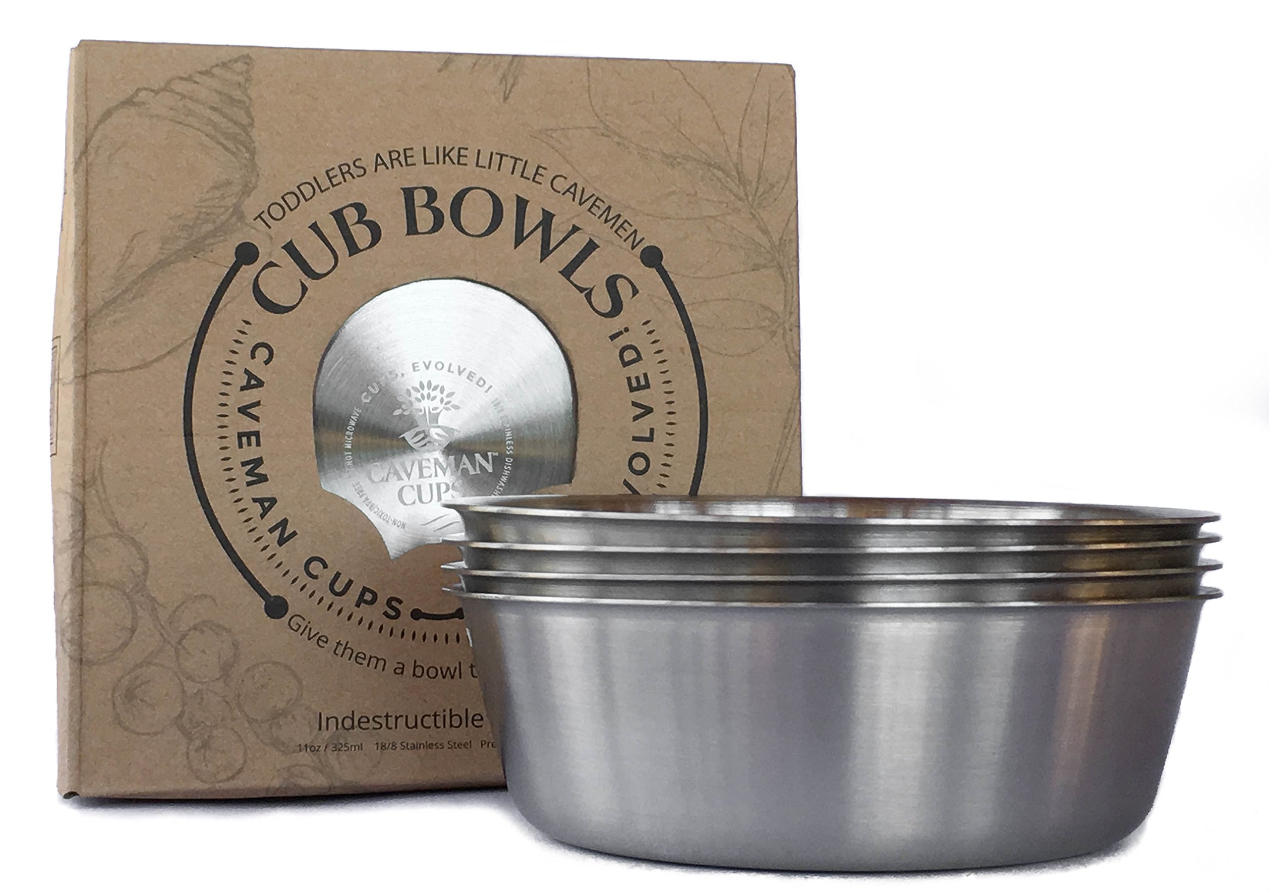Premium Stainless Steel Small Bowls for Baby & Toddler - 4 Pack Kids Snack Bowls Set - Durable, Non-Toxic & Dishwasher Safe - Perfect for Snacks, Cereal, Yogurt & Baby Food at Home or Travel