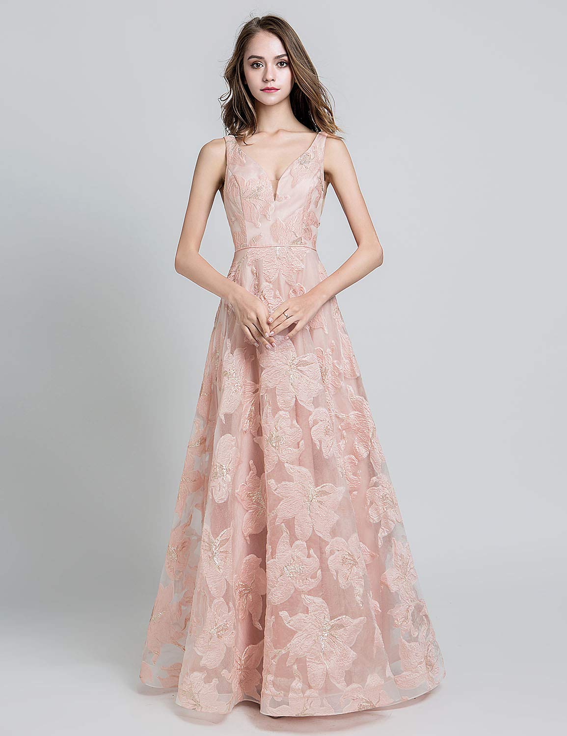 Sarahbridal Women's Elegant Long Beaded Prom Evening Dresses 2022 | Pearl Embellished Wedding Party Ball Gowns for Homecoming, Quinceañera & Formal Events