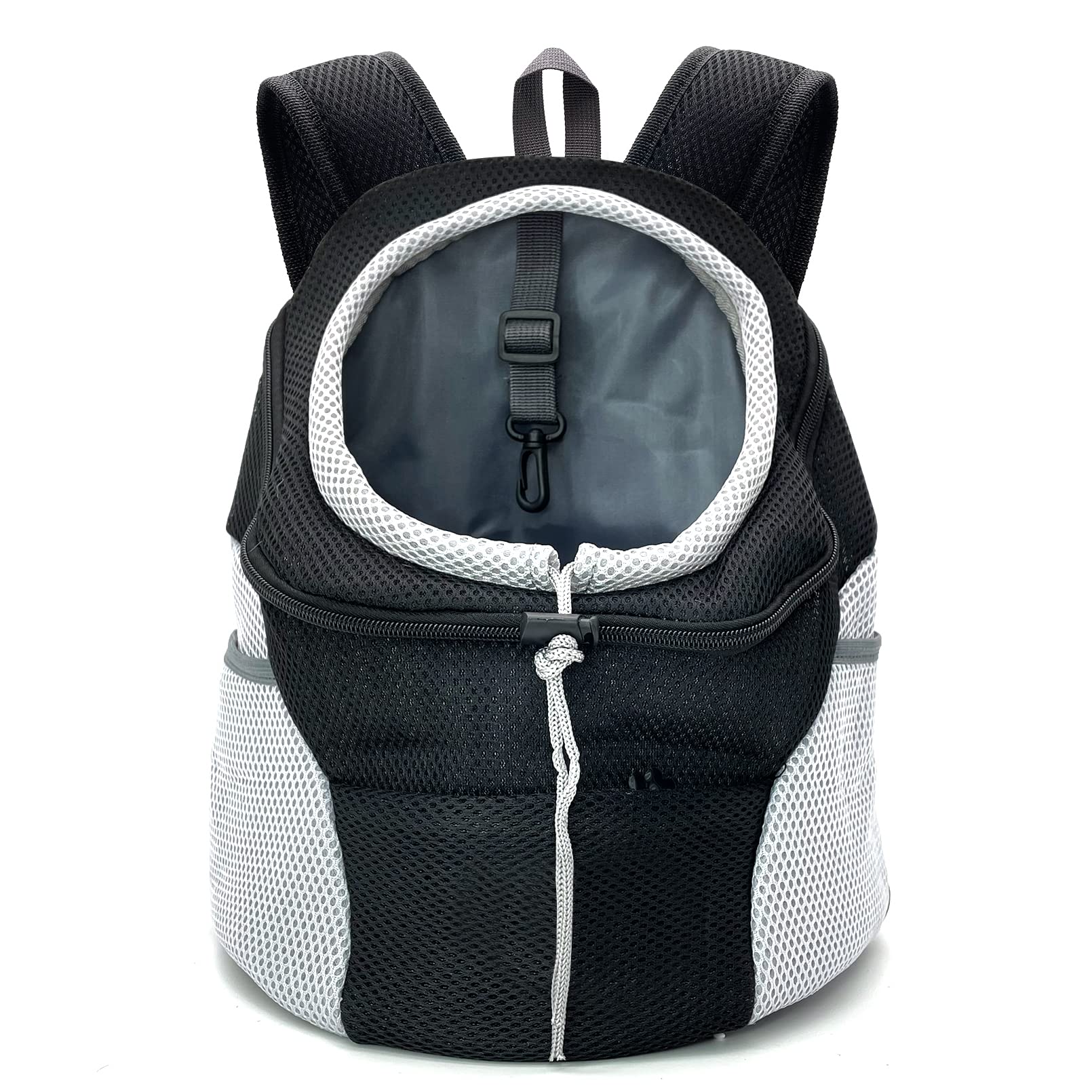 **Fhiny Dog Carrier Backpack - Comfortable Pet Puppy Front Carrier with Breathable Head Out Design & Padded Shoulder Straps for Walking, Biking, Hiking, Camping - Perfect for Outdoor Adventures & Travel**