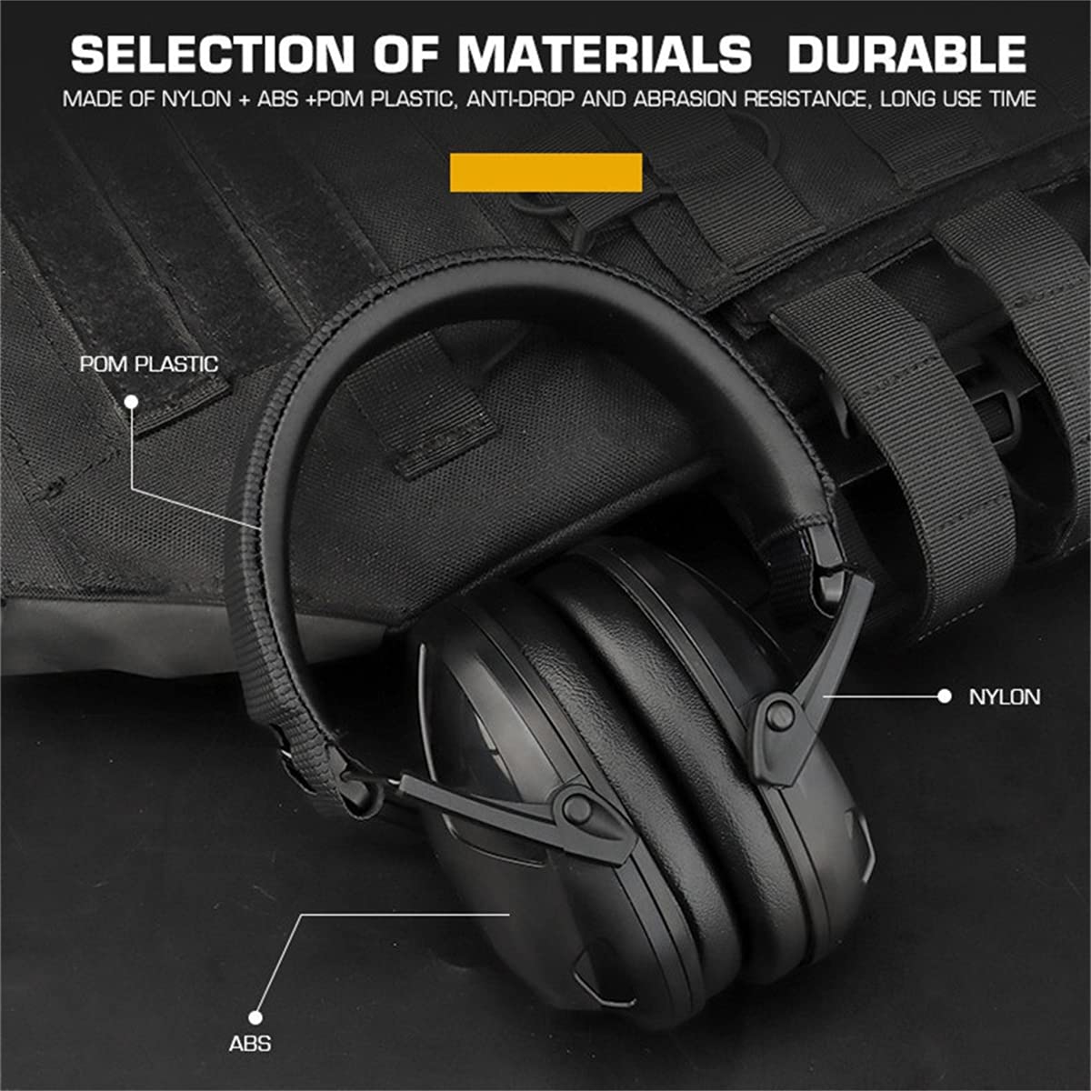 Tactical Shooting Ear Protection Headphones - Noise Cancelling Earmuffs for Hunting & Shooting - Foldable Hearing Protector with Clear Sound - Perfect for Range Training, Outdoor Sports & Gun Safety
