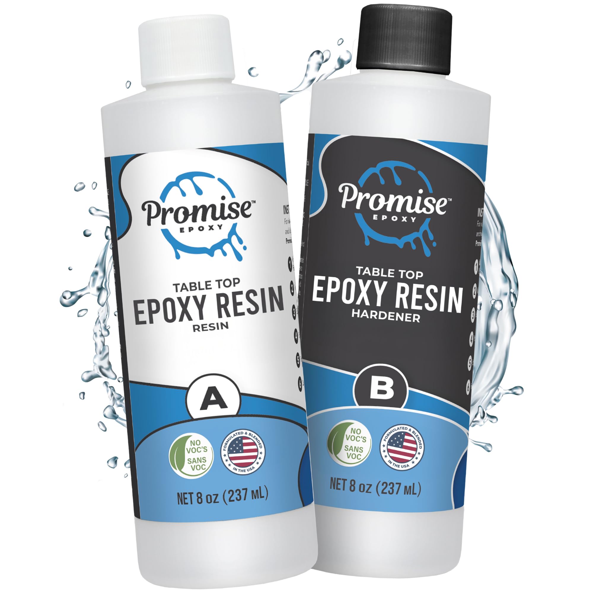 Premium Epoxy Resin Kit 16 oz - Crystal Clear, UV Resistant, Self-Leveling, Food Safe for Table Tops, Wood Casting, Jewelry Making | DIY Arts & Crafts, Resin Molds, Mica Powder & Alcohol Ink Projects | Perfect for Countertops, River Tables, Geode Art & Resin Jewelry
