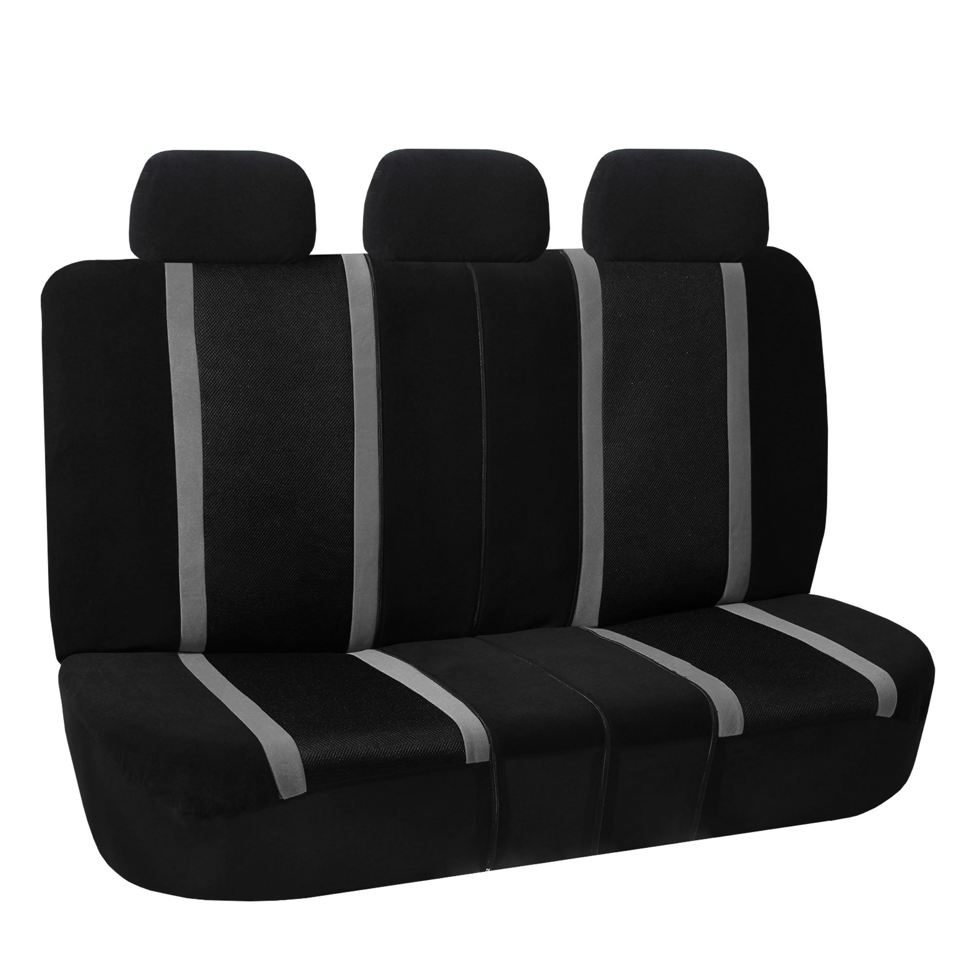 FH Group Universal Fit Sports Car Seat Cover - Split Bench Design for Detachable Headrests & Split Seats - Gray Automotive Seat Protector - Perfect for Cars, Trucks & SUVs - Great for Road Trips, Daily Commutes & Outdoor Adventures
