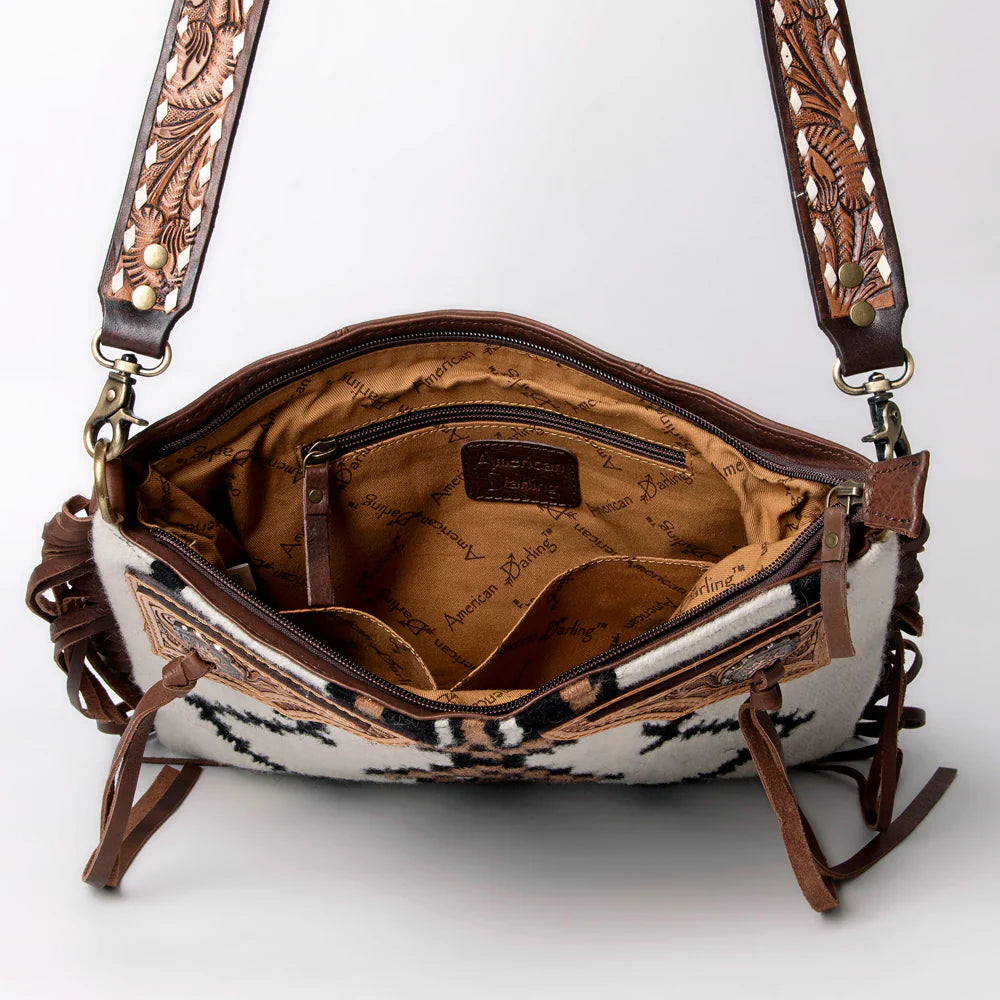 American Darling Conceal Carry Creme & Rust Bag - Premium Leather Concealed Carry Purse for Women | Perfect for Everyday Use, Travel & Outdoor Adventures
