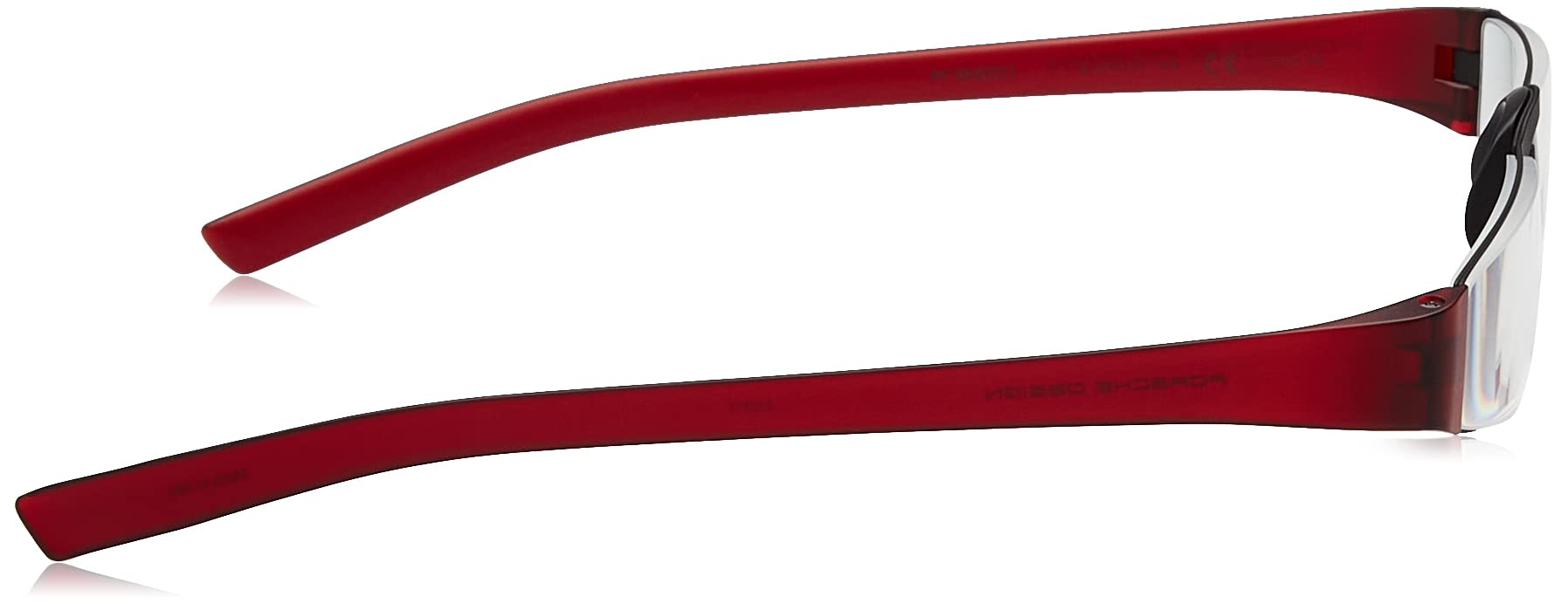 Porsche Design P8801 Iconic Reading Glasses - Black & Red Frames, 2.5 Magnification - Stylish Eyewear for Reading, Work, and Everyday Use