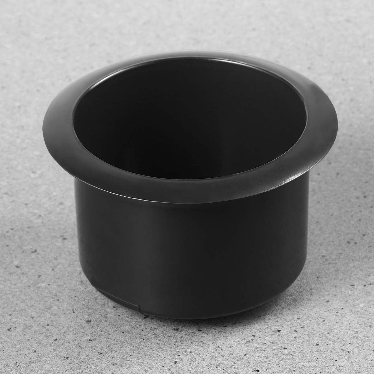 2PCS Black Recessed Plastic Cup Holder Inserts - Replacement Drink Can Holders for Car, Boat, Sofa & Recliner Chairs | Durable Beverage Container Organizer for Road Trips, Boating & Home Entertainment