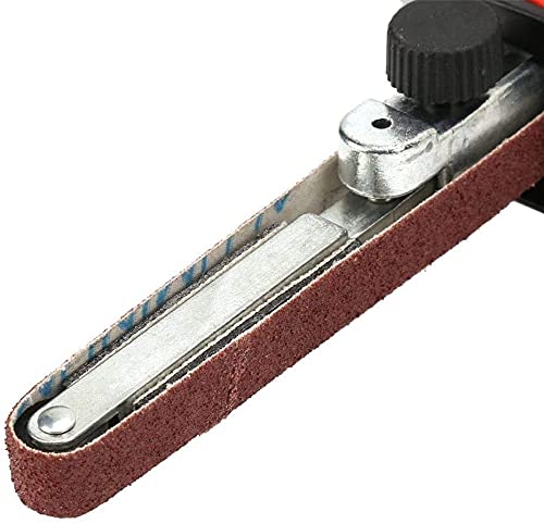 Industrial Abrasives Angle Grinder Belt Sander - M10 Mini Belt Sander Sanding Head Adapter for Electric Angle Grinder | Perfect for Metal Polishing, Wood Sanding & DIY Projects