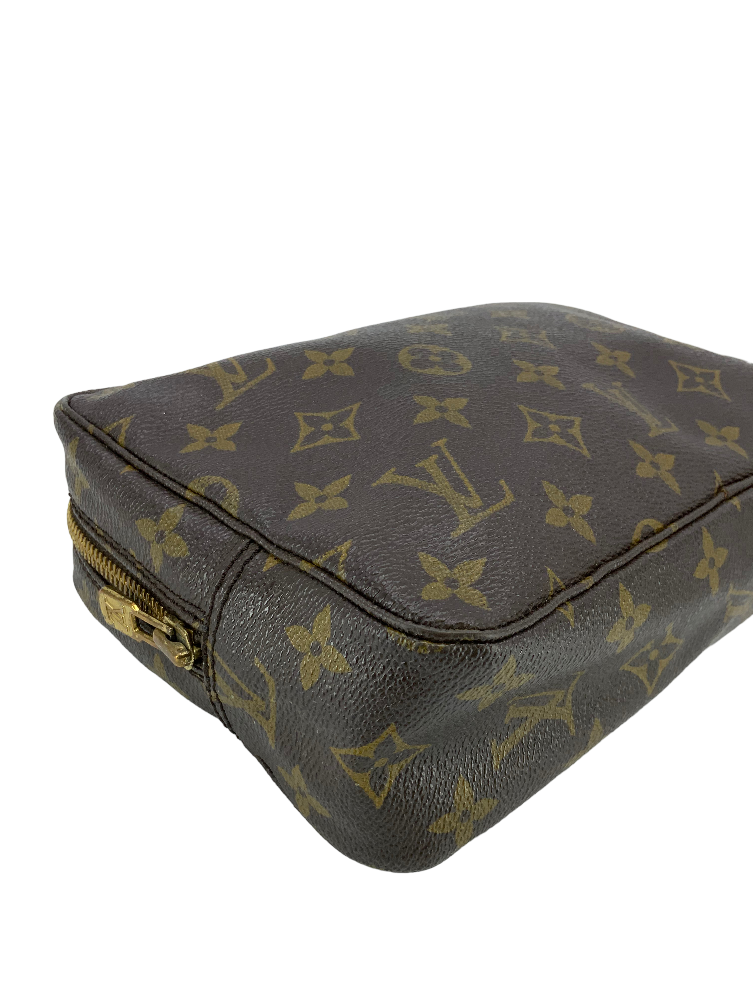 Authentic LOUIS VUITTON Vintage Monogram Canvas Toiletry Pouch | Travel Cosmetic Bag for Women & Men | Perfect for Makeup, Toiletries & Travel Essentials
