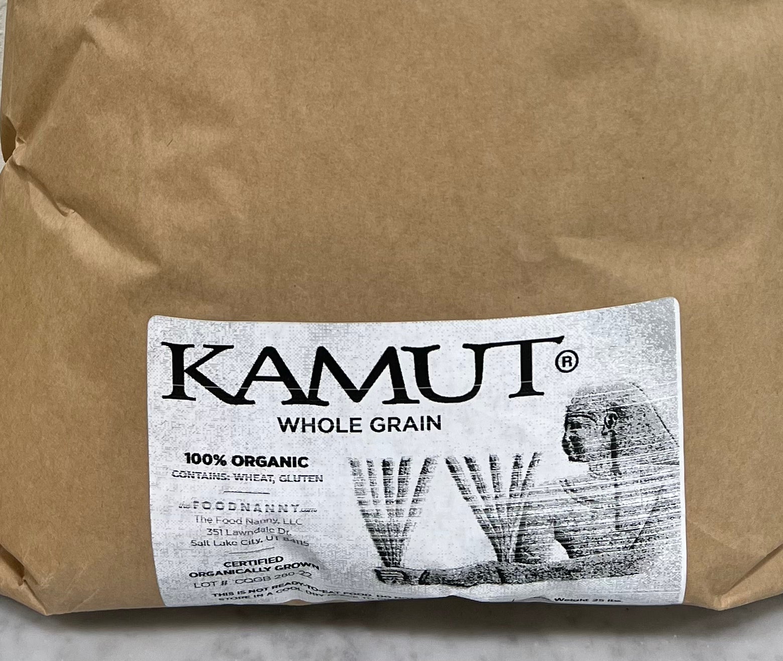 Organic Kamut Wheat Berries - 25 lb Bulk Bag | Non-GMO, High Protein Ancient Grain | Perfect for Baking Bread, Cooking & Healthy Breakfast Recipes