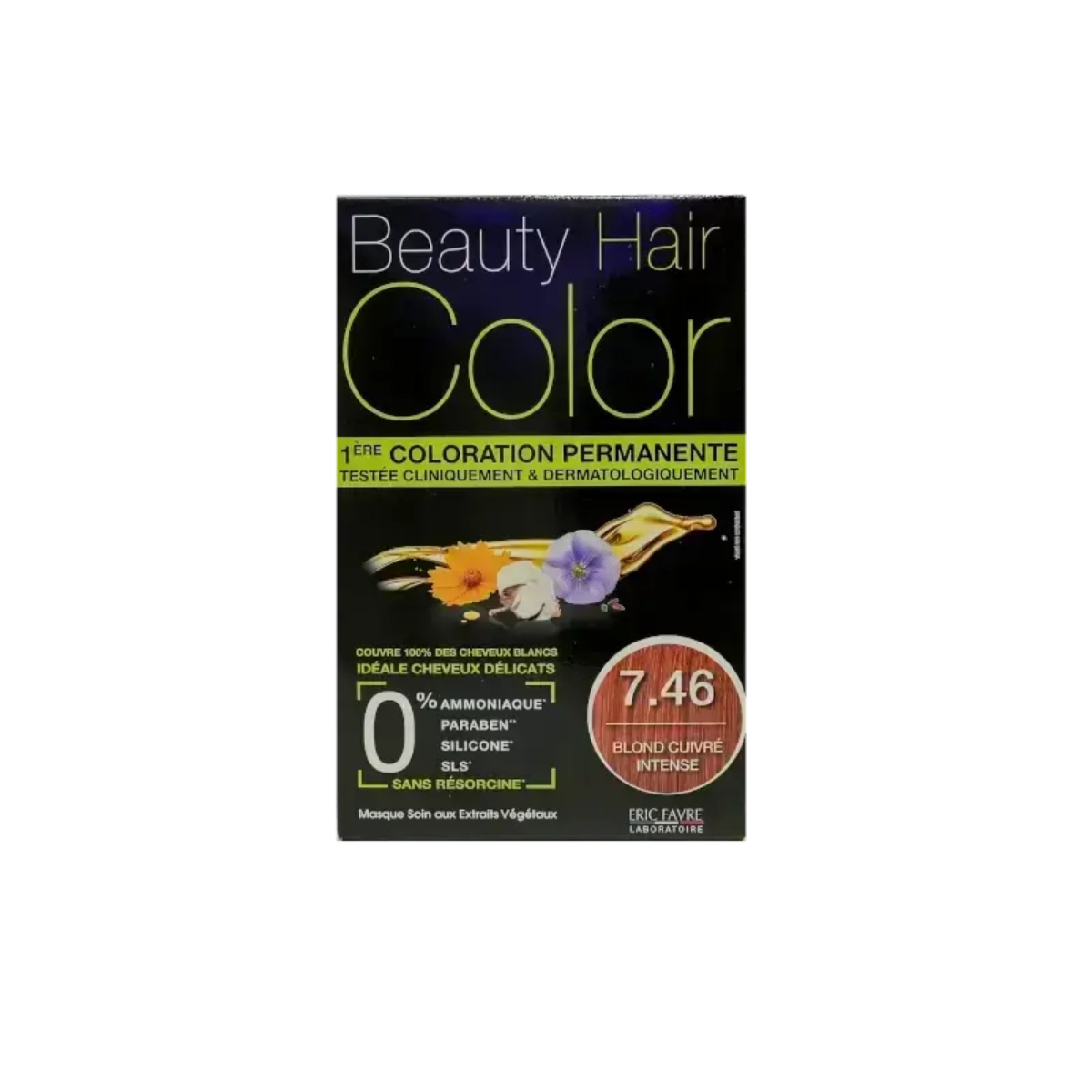 Eric Favre Beauty Hair Color 7.46 Intense Copper Blonde - Ammonia Free Permanent Hair Dye for Vibrant Color - Perfect for Brunettes Wanting Warm Blonde Highlights at Home or Salon