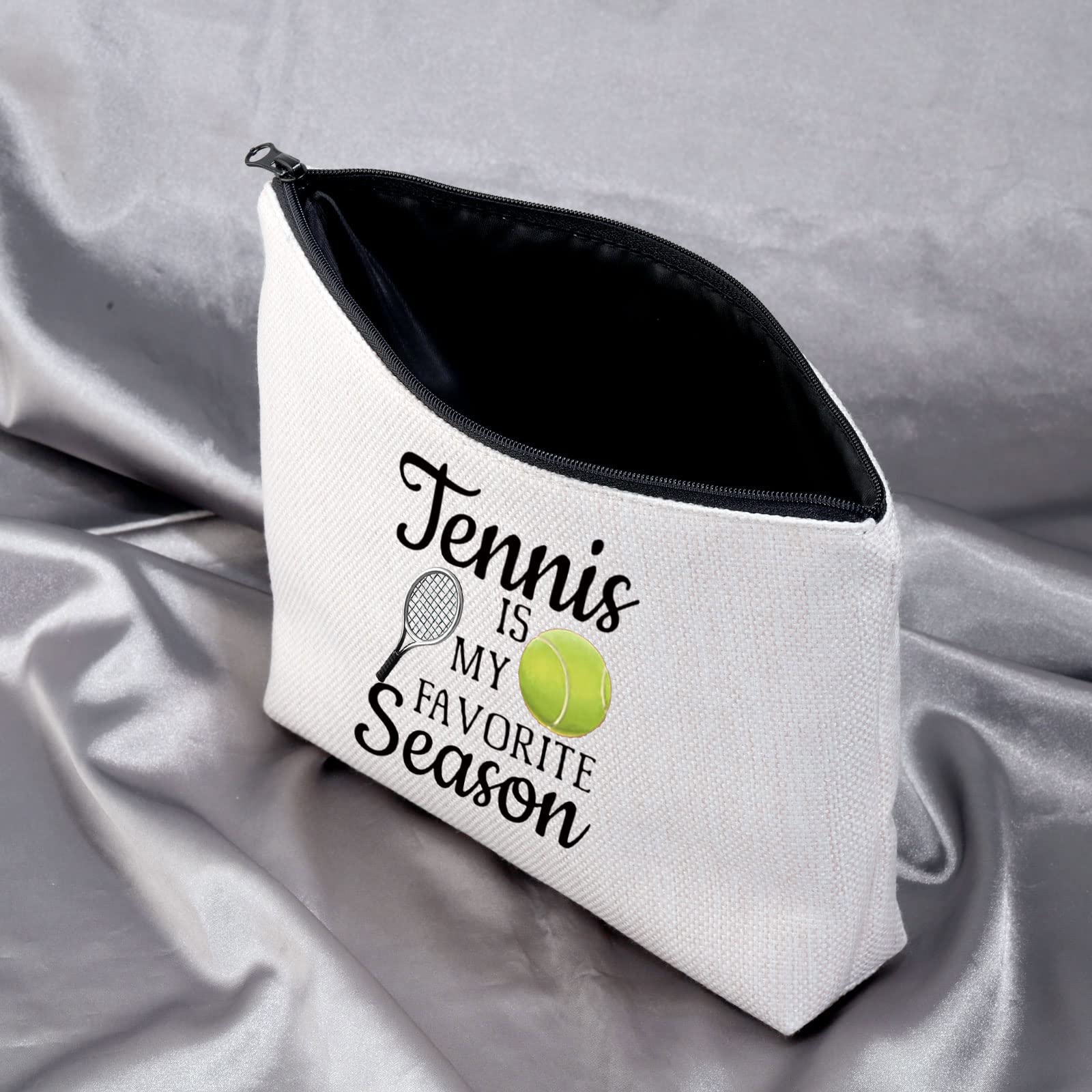 MEIKIUP Tennis Lovers Gift - Tennis Player Makeup Zipper Pouch & Travel Bag - Perfect Tennis Season Gift for Women & Men - Great for Gym, Court & Travel Accessories