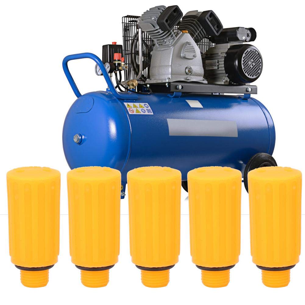 5-Pack 0.35 Inch Orange Air Compressor Vent Rods - Oil Suction Hole Breather for Air Pump Heads - Durable Compressor Accessories for Industrial, Automotive & HVAC Systems
