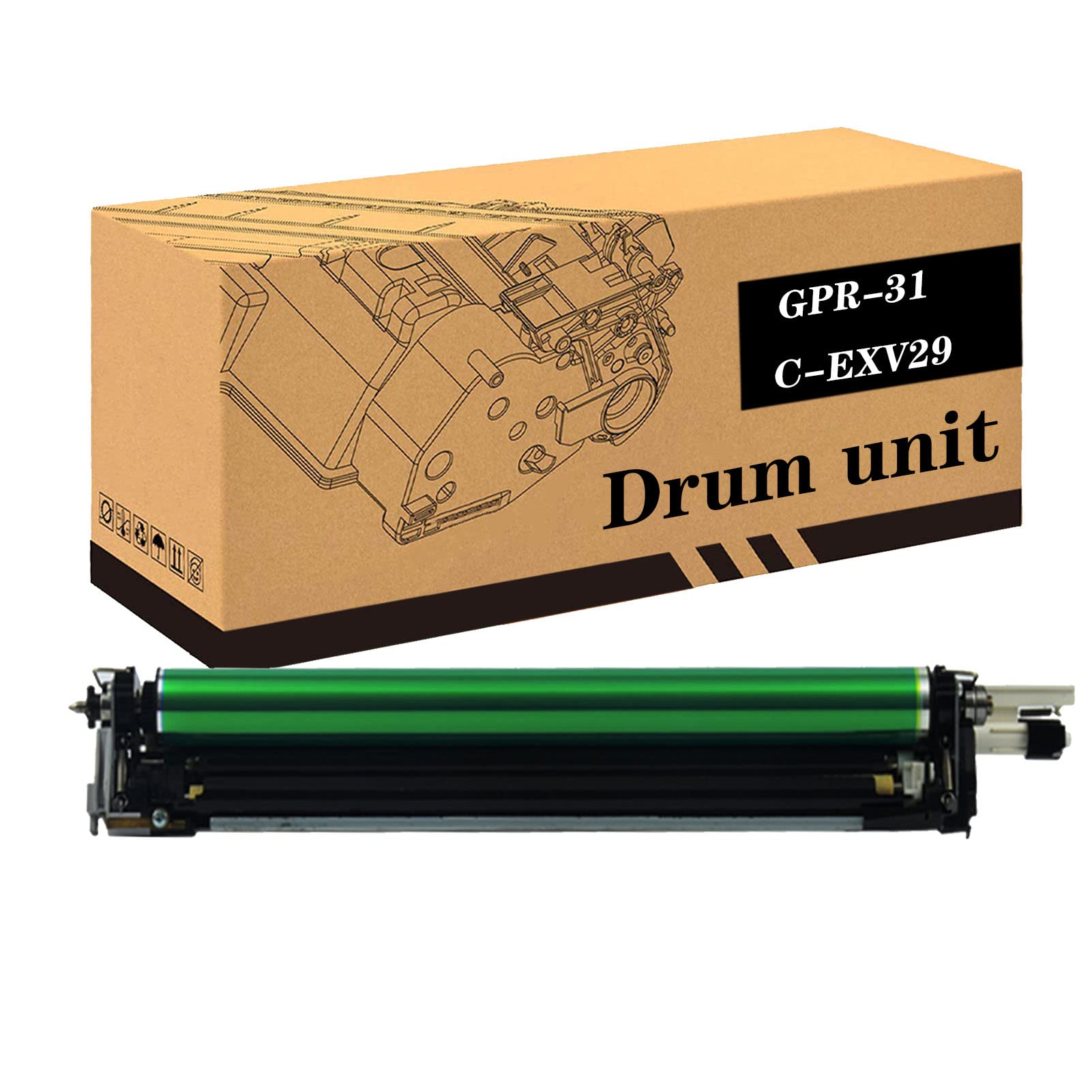 ZLOR GPR-31 C-EXV29 Imaging Drum Kit for Canon C5030/C5035/C5235/C5240/C5240A Printers - Cyan Drum Unit Replacement - Compatible with Office & Home Printing Needs