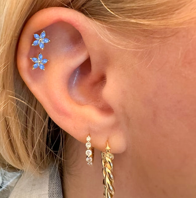 Natural Moonstone Stud Earrings for Women - Genuine Sterling Silver Hypoallergenic Jewelry - Perfect for Everyday Wear, Gifts & Special Occasions