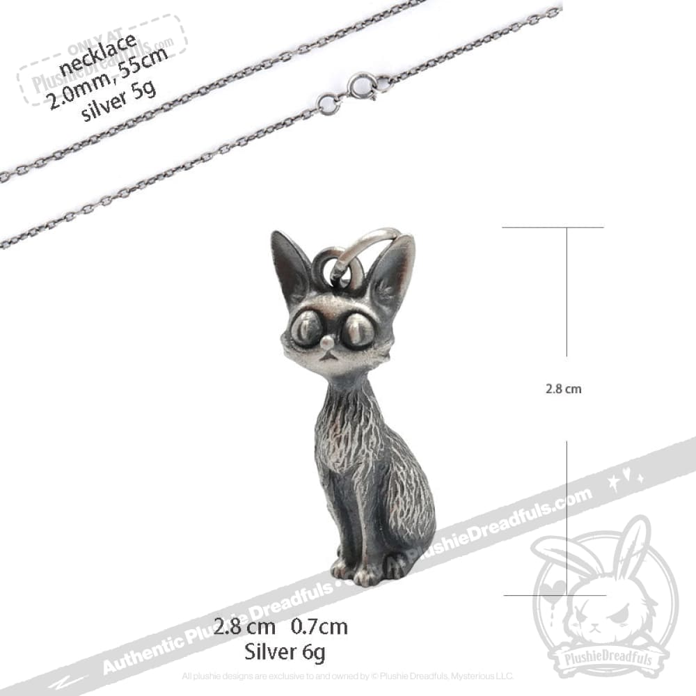 Sterling Silver Cat Jewelry Set - Elegant Necklace & Earrings for Women - Perfect Gift for Cat Lovers & Everyday Wear