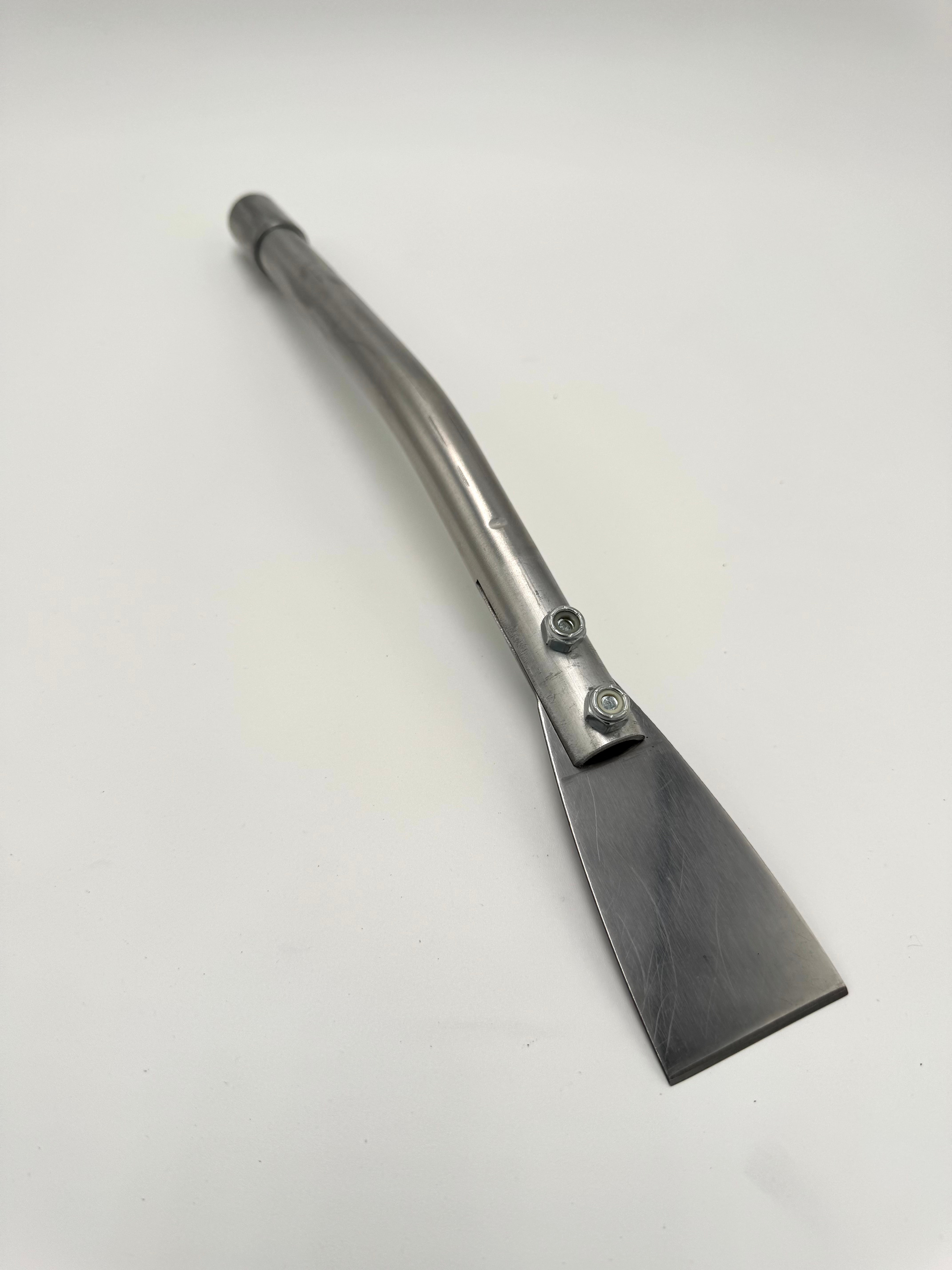 Stainless Steel Scraper for Hood Cleaners - 2 Pack with 1 Foot Pole - Perfect for Commercial Kitchen Grease Removal & Deep Cleaning