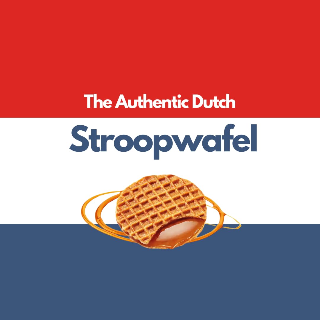 Original Dutch Mini Stroopwafel Caramel Waffle Cookies - 30 Individually Wrapped Pieces (0.28 Oz Each) | Made in Holland | Perfect for Coffee Pairing, Snacking & Gift Giving
