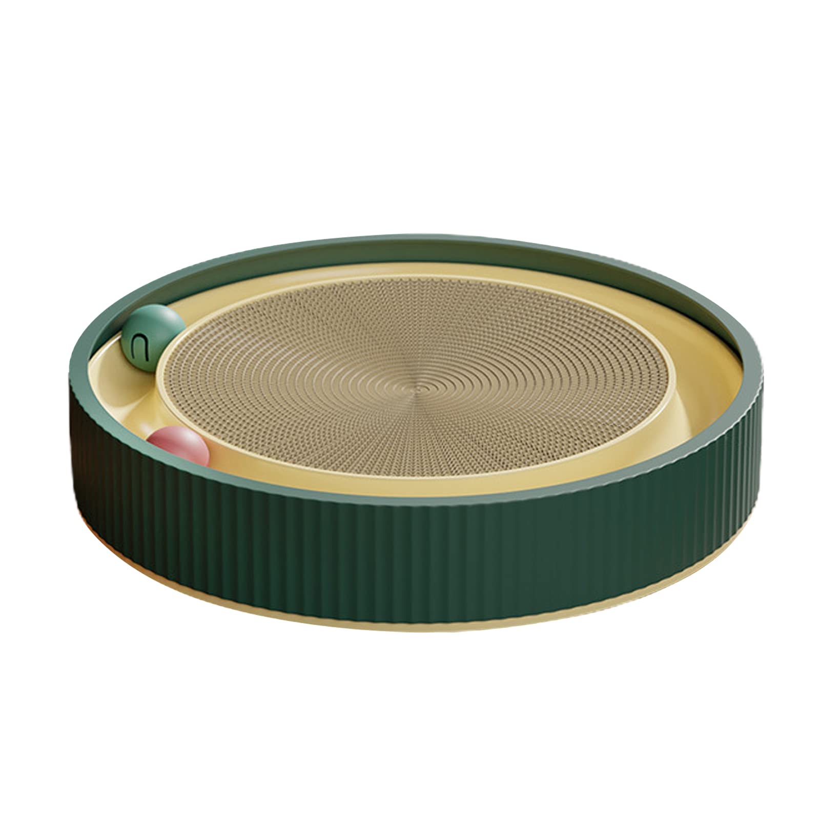 Interactive Cat Scratcher Toy with Exercise Ball - Durable Cardboard Scratch Pad for Multiple Cats - Fun Training & Play Activity for Indoor Kittens (Living Room, Bedroom, Office)