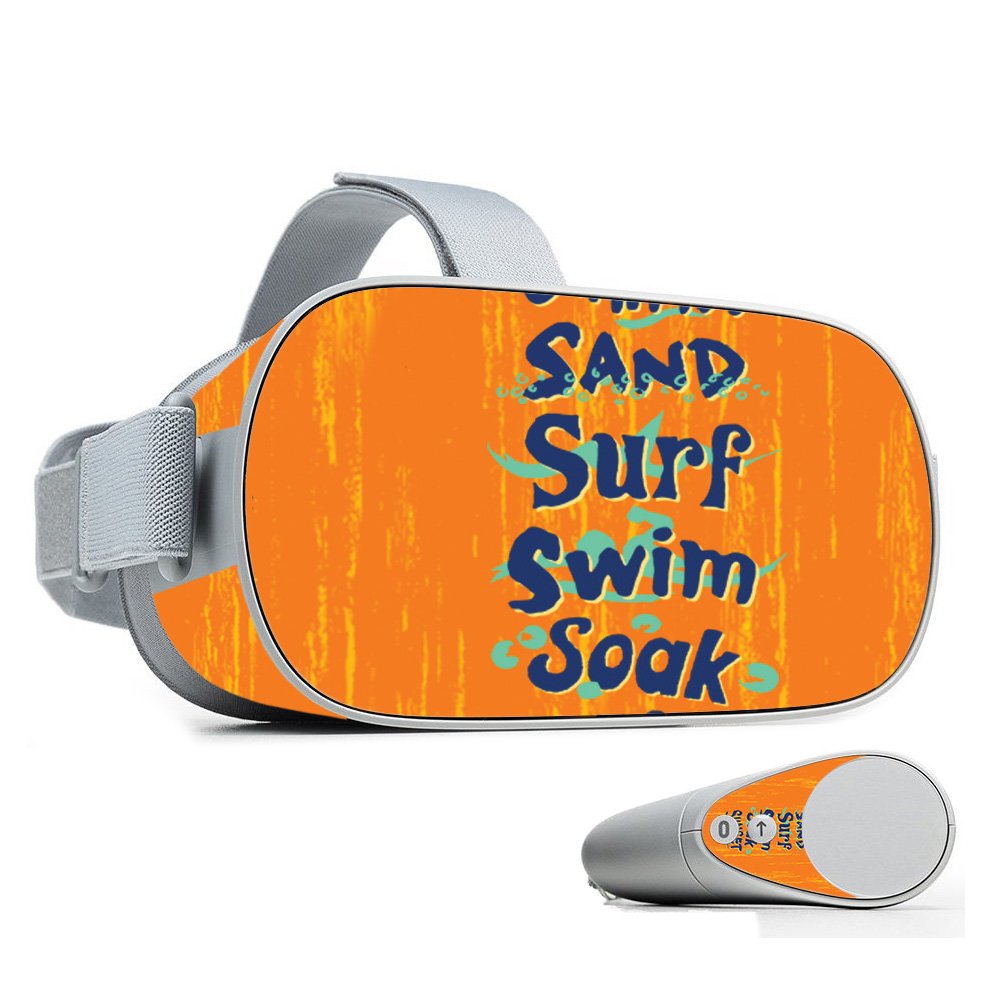 MightySkins Protective Vinyl Decal Wrap Cover for Oculus Go VR Headset - Beach Recipe Design | Durable, Customizable Skin | Easy to Apply & Remove | Made in USA | Perfect for Gaming, Travel & VR Enthusiasts