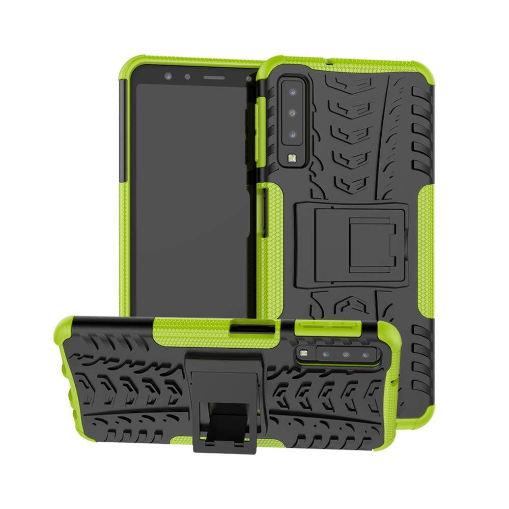 Samsung Galaxy A7 (2018) Shockproof Rugged Case with Kickstand - Heavy Duty Hybrid Protective Cover for Samsung Galaxy A7 (2018) - Perfect for Outdoor Activities, Travel & Daily Protection