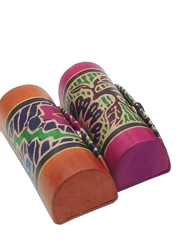 Premium 2-Pack Multi-Color Leather Lipstick Case with Mirror - Fashion Jewelry Box & Travel-Friendly Lipstick Holder for Handbags, Crossbody Bags | Perfect for Makeup Organization, Gift Giving & On-The-Go Touch Ups