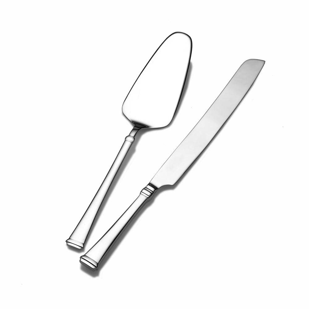 Premium Stanton Stainless Steel Cake Knife and Server Set - Elegant Cake Cutting and Serving Utensils for Weddings, Birthdays, and Special Occasions