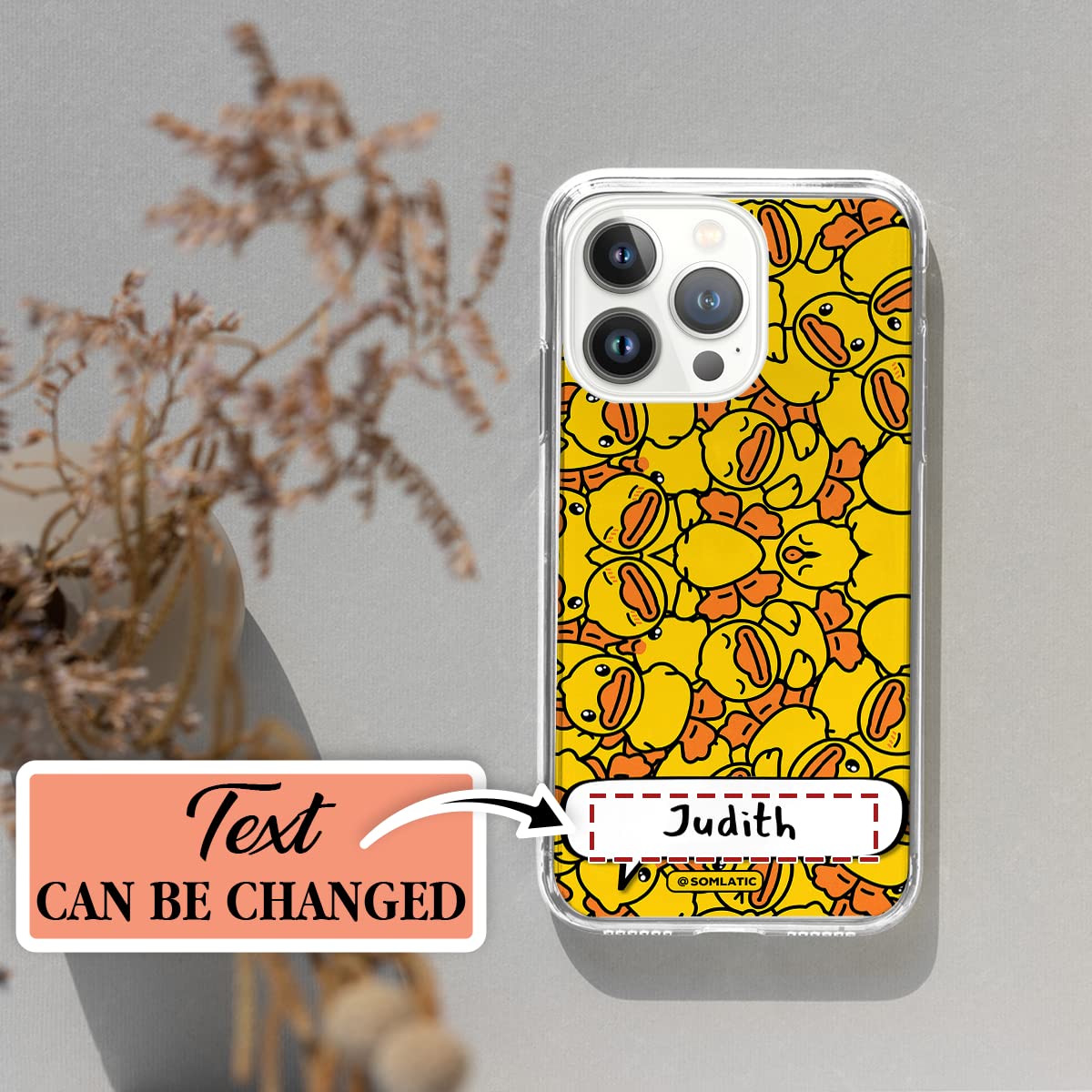 Custom Rubber Duck Phone Case - Funny Cute Duck Design Protective Cover for iPhone 16/15/14/13/12/11/XR/X/XS/8/7/Plus/Mini/Pro/Max - Perfect Gift for Men Women Kids - Great for Bath Time, Pool Parties & Summer Fun
