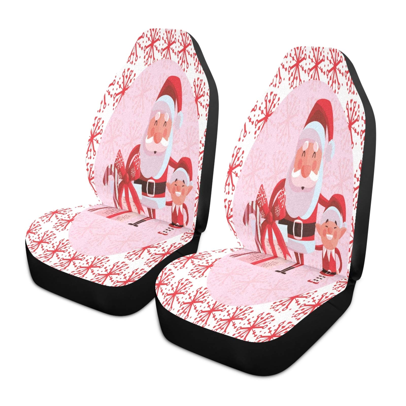 STAYTOP Christmas Santa Claus Car Seat Cover - 1PC Non-Slip Durable Front Seat Protector for Cars, SUVs, Trucks & Vans | Holiday Decoration & Gift Idea for Car Lovers