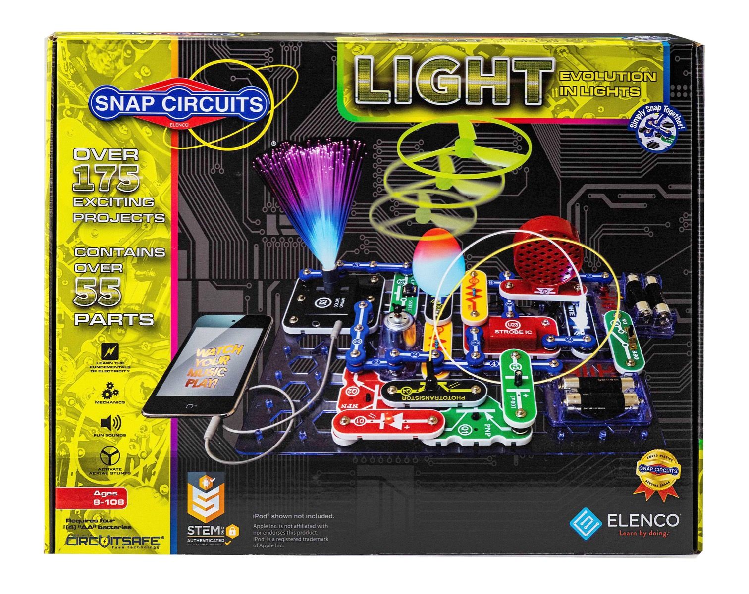 Snap Circuits LIGHT Electronics Exploration Kit - STEM Educational Toy for Kids & Teens - Learn Circuits with Light Projects - Perfect for Home, Classroom & Science Fair Projects