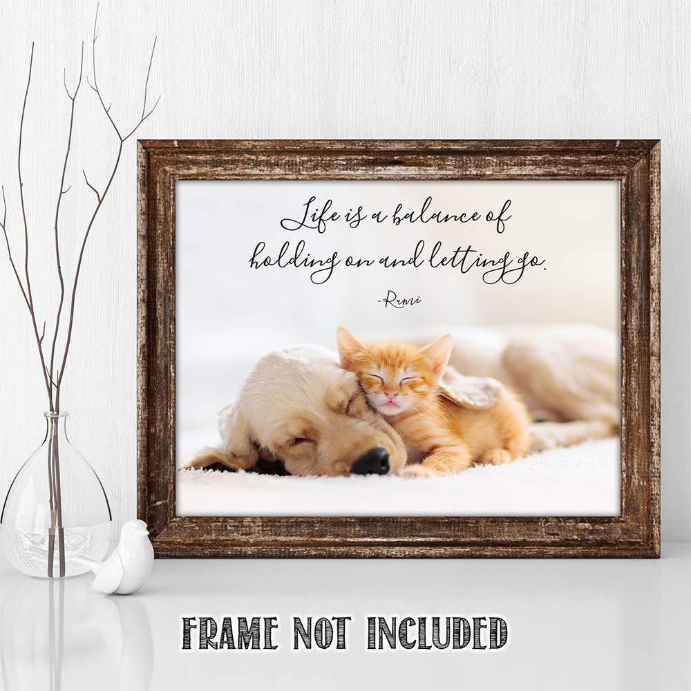 TJ Originals - Motivational Wall Art 11x14, Zen & Spiritual Decor with Rumi Quotes - Perfect Gift for Home & Office