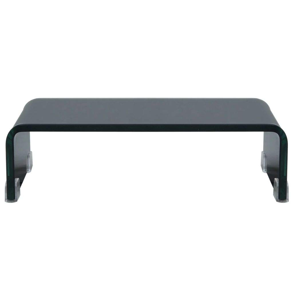 FAMIROSA Clear Glass Monitor Stand Riser - 15.7