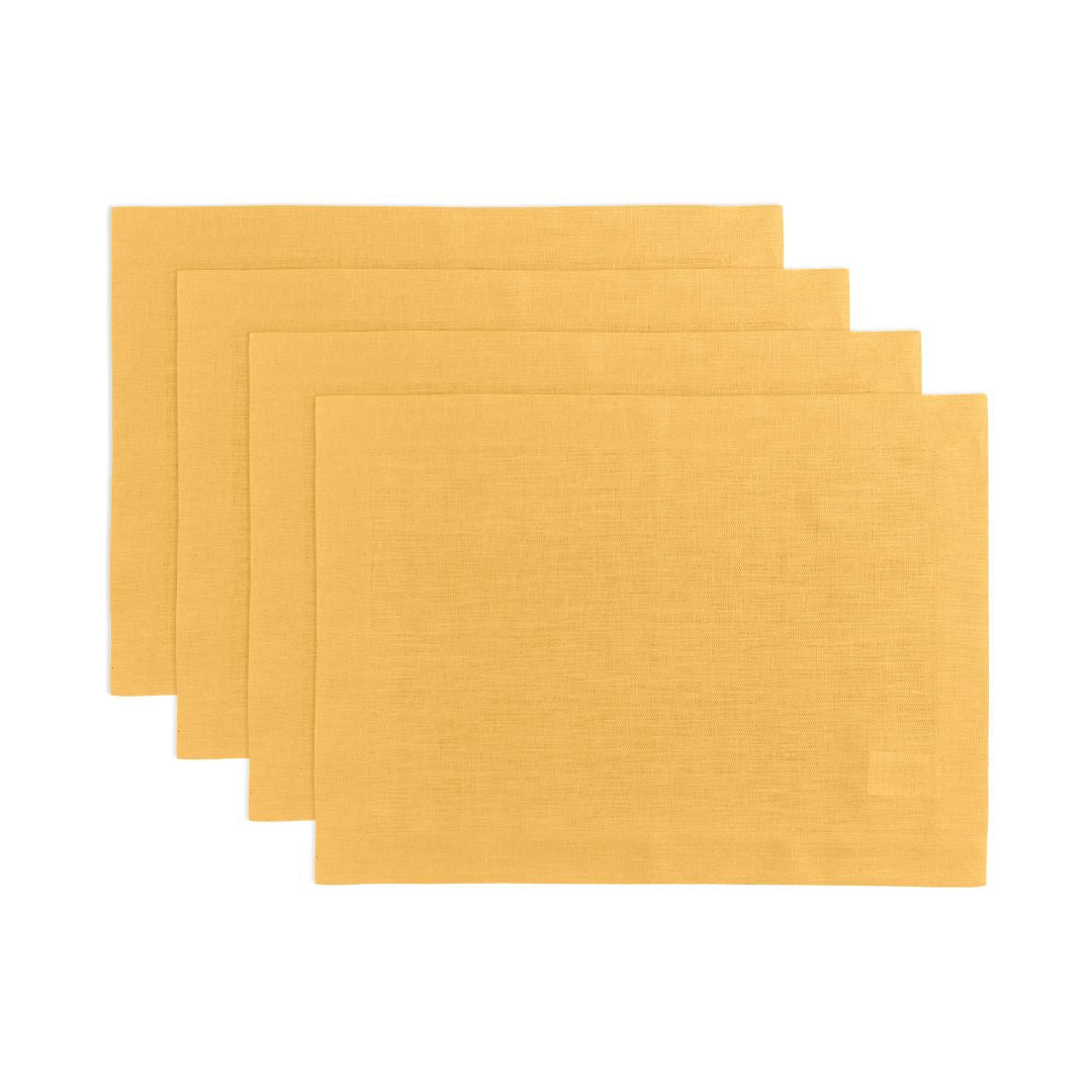Eco-Friendly Linen Placemats Set of 6 - Premium Natural Table Mats for Dining, Kitchen, and Party Decor - Washable & Durable Home Tableware for Everyday Use and Special Occasions