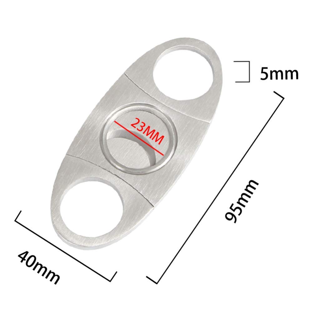 Premium Stainless Steel Cigar Cutter - Sharp Guillotine Blade for Perfect Cut - Durable Metal Cigar Knife with Gift Box - Ideal for Cigar Aficionados, Gifts & Special Occasions