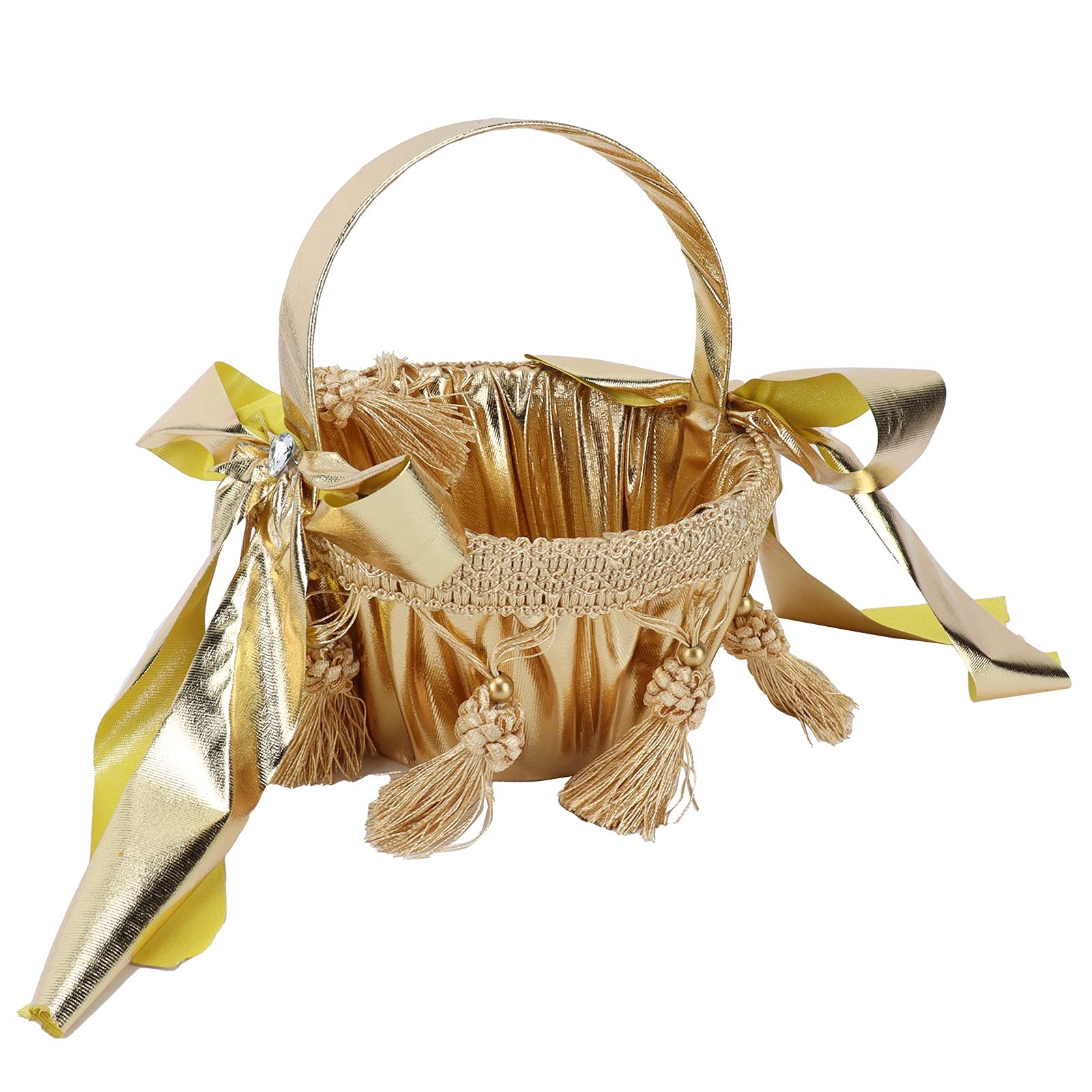 Romantic Wedding Basket for Little Girls - Portable & High-Qunctional Gift for Bridal Showers, Flower Girl Accessories & Special Occasions
