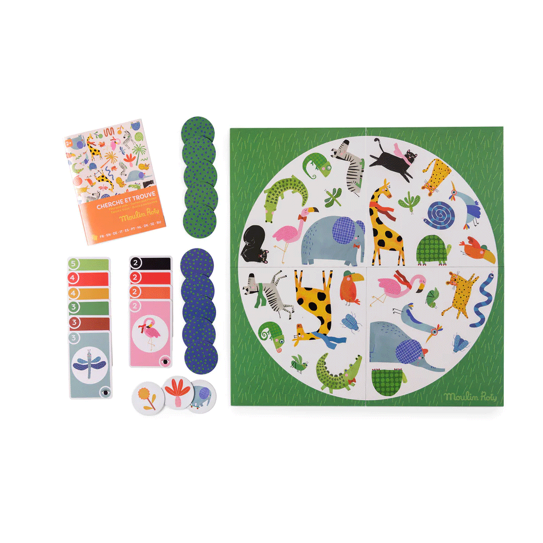 Moulin Roty Seek and Find Game - Fun Educational Hidden Object Activity for Kids - Perfect for Family Game Nights, Travel & Preschool Learning