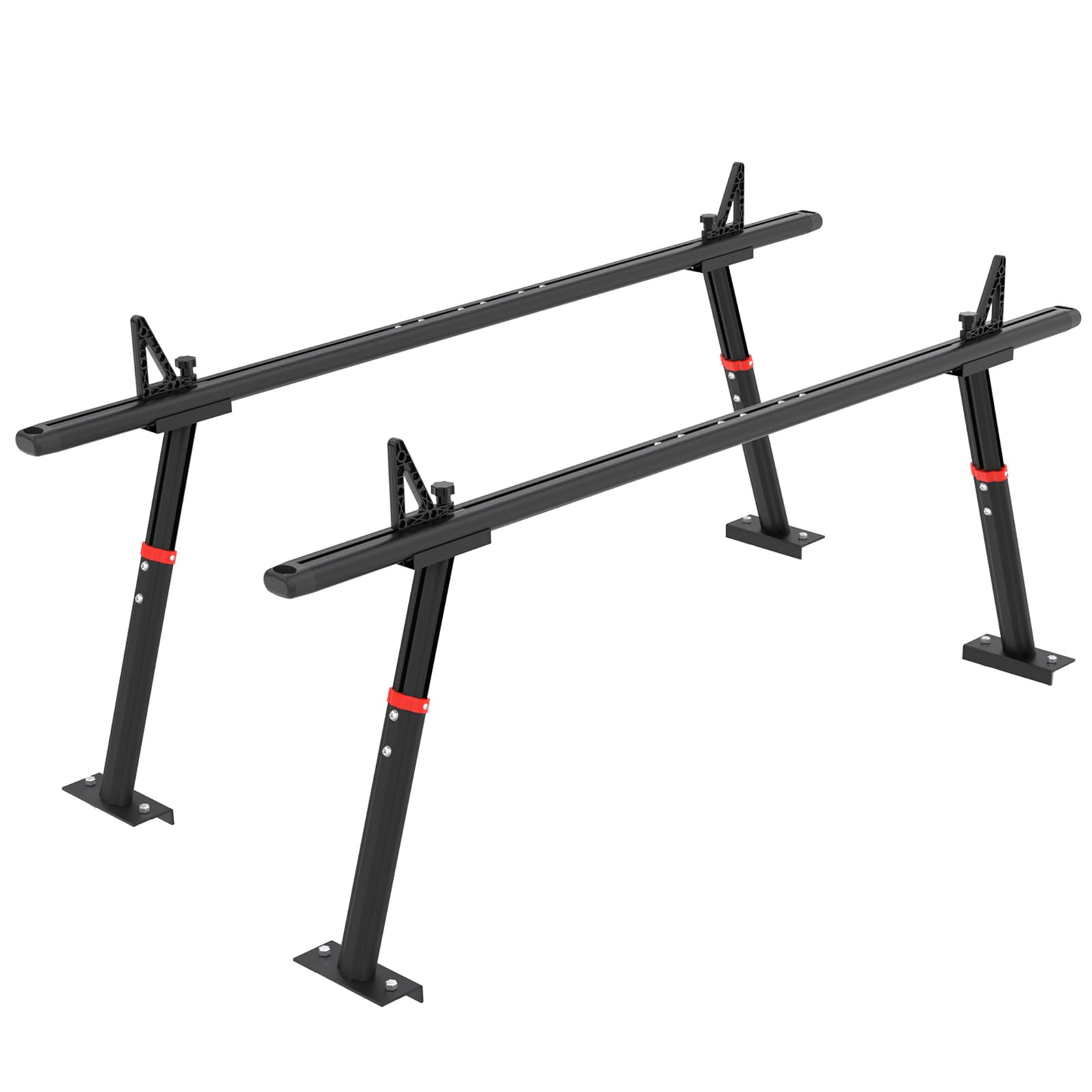 Heavy Duty Aluminum Truck Ladder Rack - Adjustable Universal Pickup Truck Bed Ladder Rack with 800 lbs Capacity (Black) | Perfect for Construction, Roofing & DIY Projects