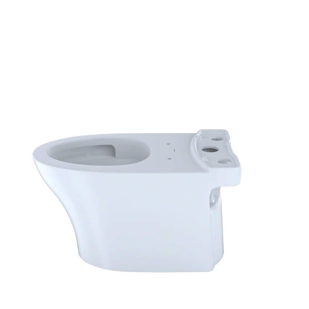 TOTO CT446CEFGN#01 AQUIA IV Elongated Universal Height Skirted Toilet Bowl in Cotton White - Perfect for Modern Bathrooms & Water-Efficient Homes