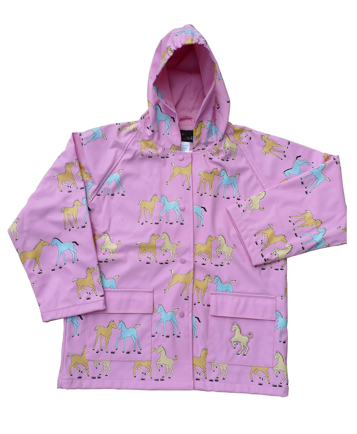 Waterproof Foxfire Raincoat for Kids - Boys & Girls Lightweight Hooded Jacket for Outdoor Play, School & Rainy Day Adventures