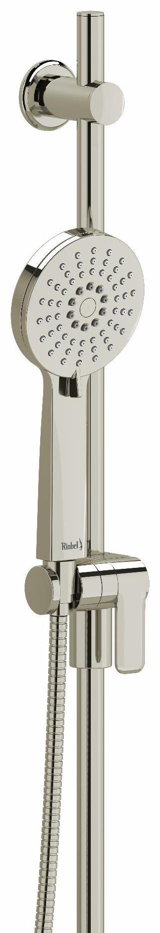 2-Function Adjustable Handheld Shower with 36-Inch Slide Bar - Polished Nickel Finish (4861PN RIOBEL) - Perfect for Bathroom Renovation & Spa-Like Shower Experience