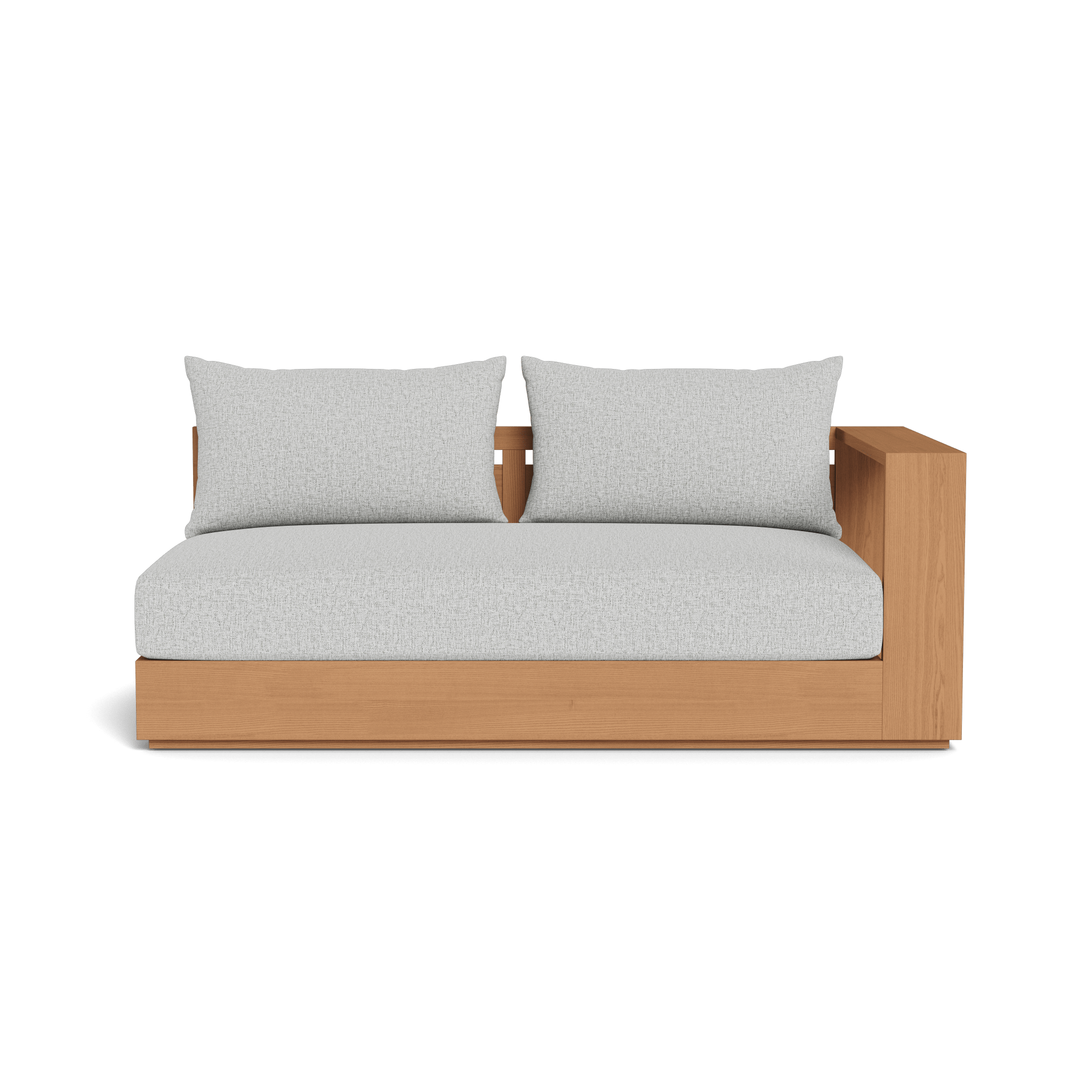 Hayman Teak 2-Seater Outdoor Patio Sofa with Right Arm - Perfect for Poolside, Garden, and Deck Relaxation