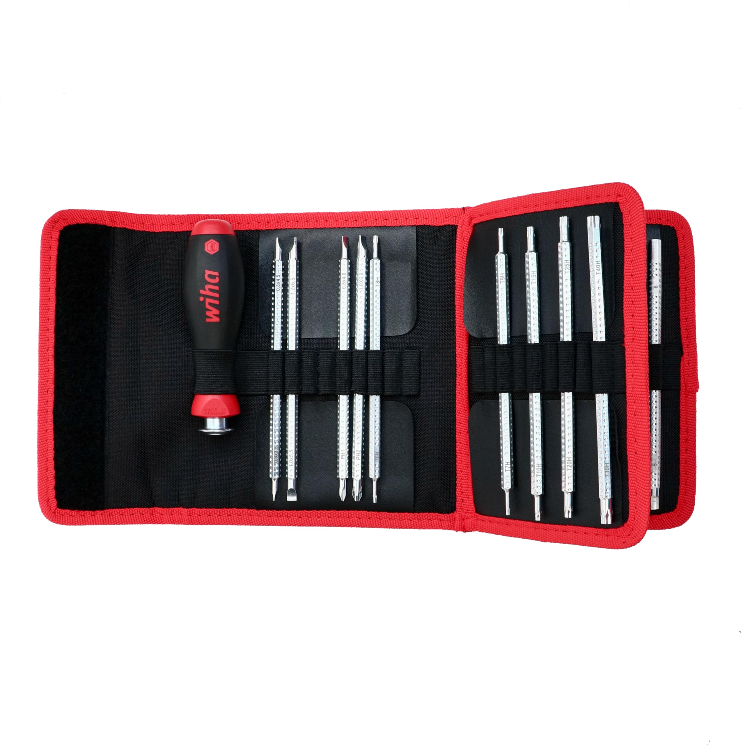 Wiha 28189 15-Piece Drive-Loc VI Wallet Set - Precision Screwdriver Kit for Electronics, Jewelry & Eyeglass Repair | Perfect for DIY, Home & Professional Use