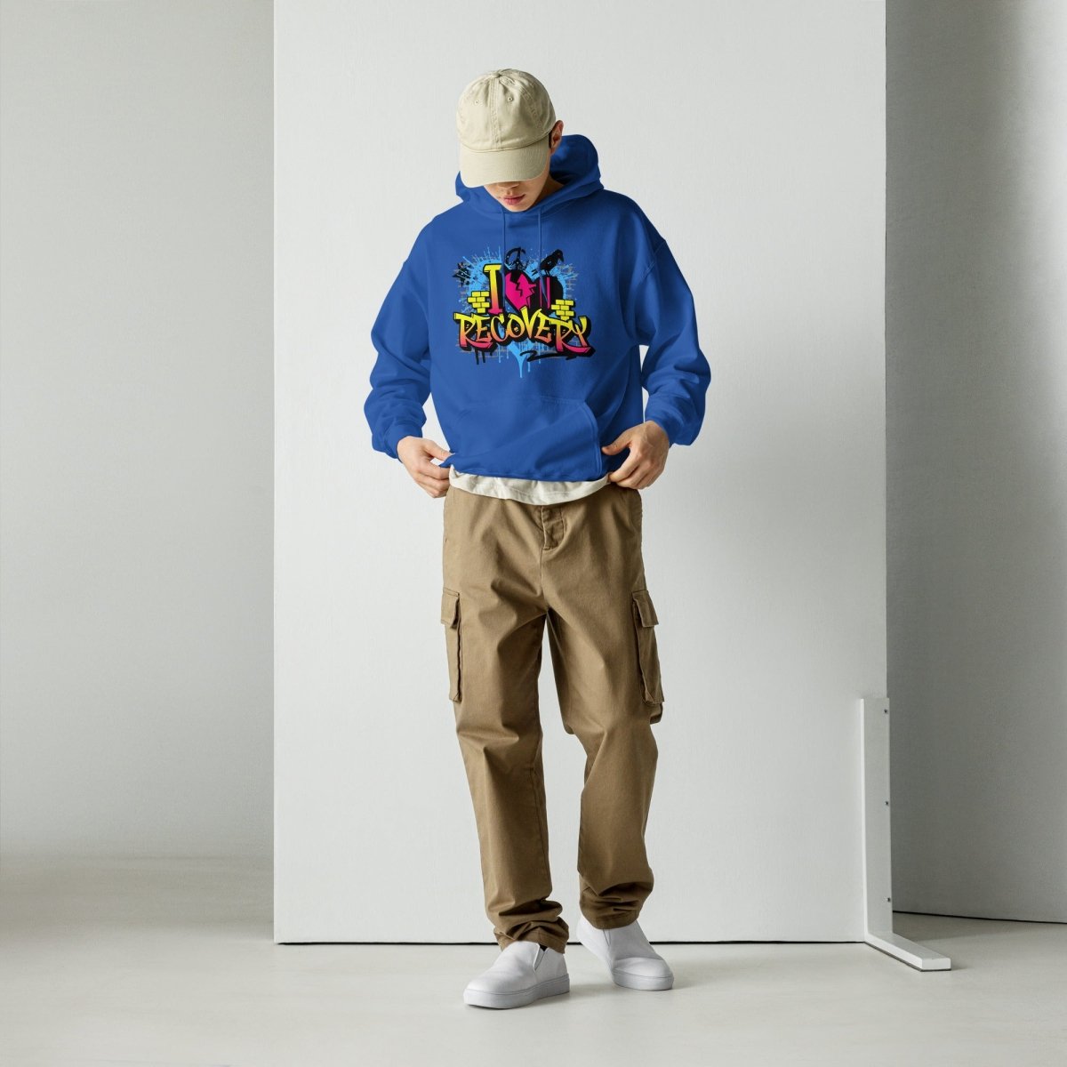 I Heart Recovery Graffiti Hoodie - Trendy Unisex Pullover Sweatshirt for Streetwear & Casual Outfits | Perfect for Urban Fashion, Gym Wear, and Everyday Comfort
